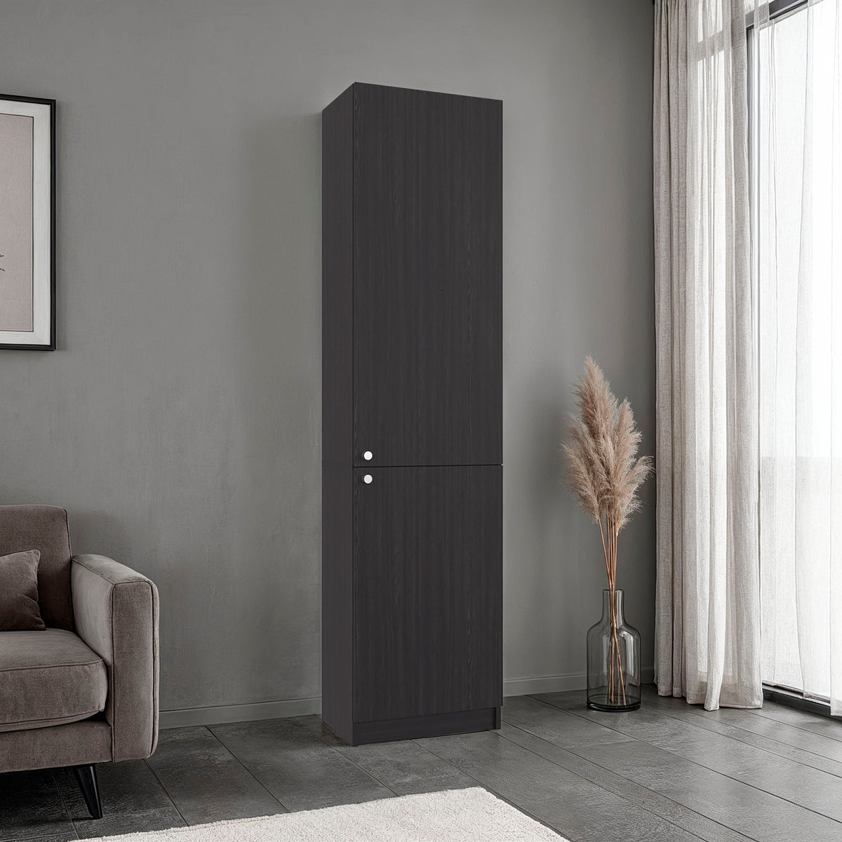 Minimalist Storage Cabinet, 71.1 in Tall, Natural