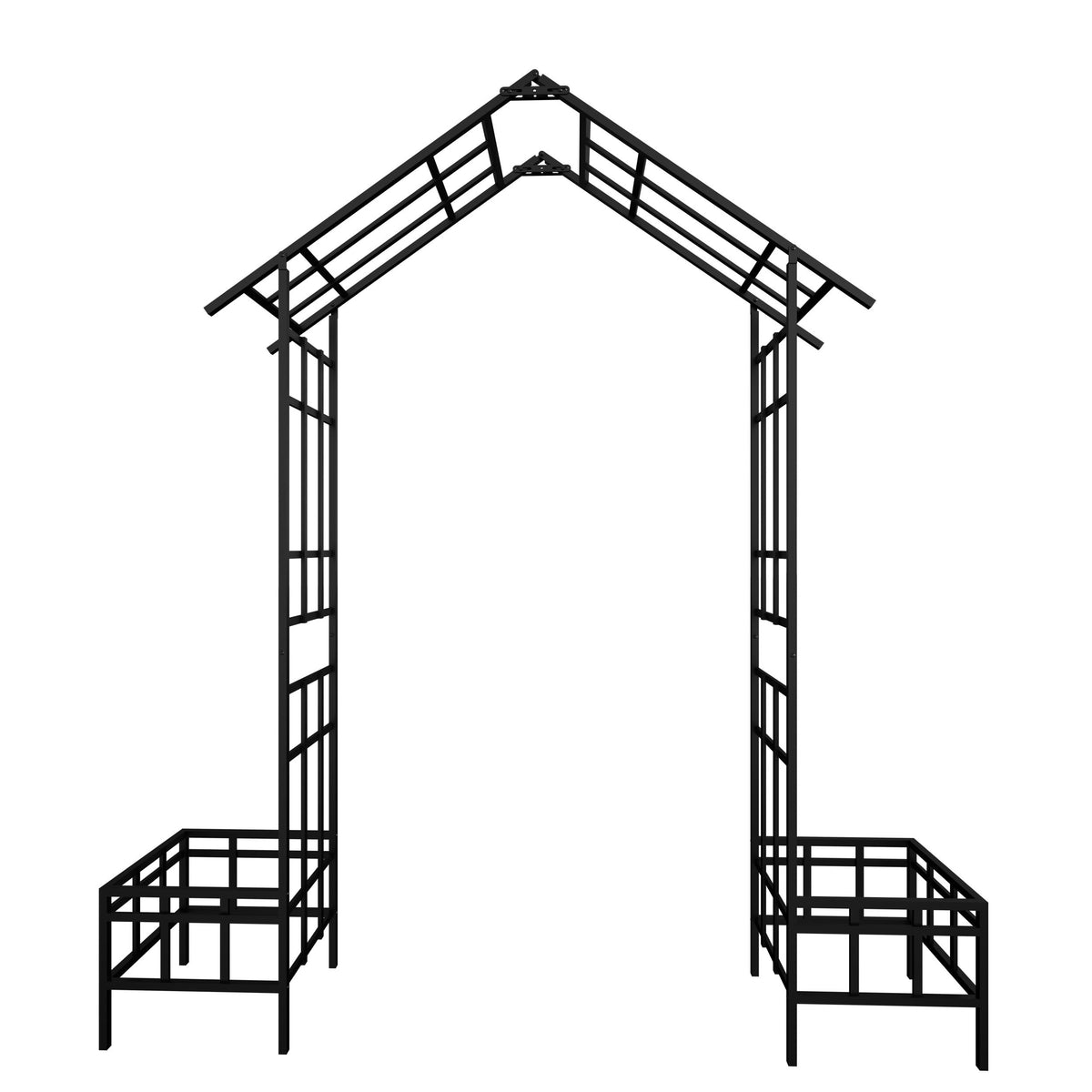 Black Metal Garden Arbor
