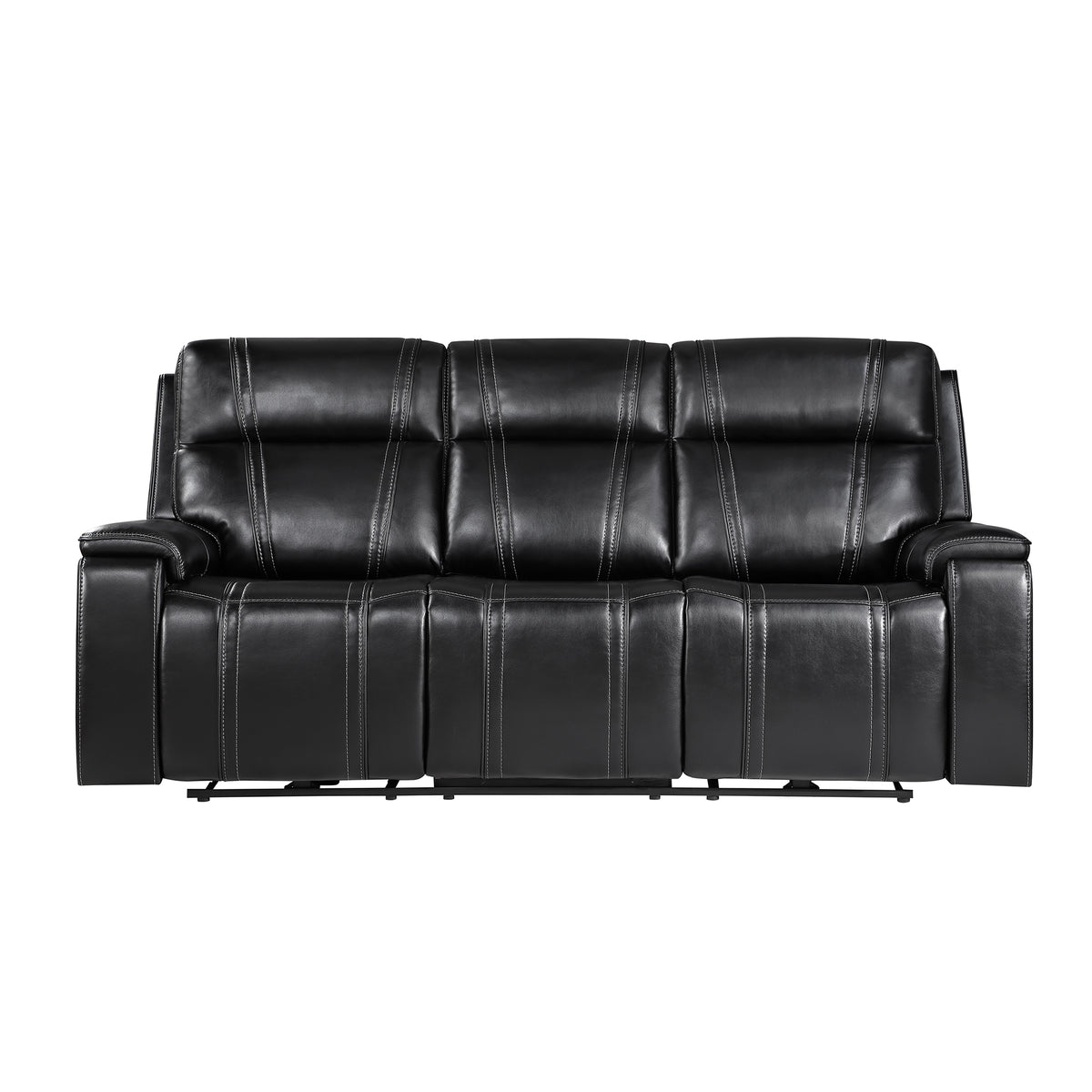Black Power Reclining Sofa, 87.8 in Wide