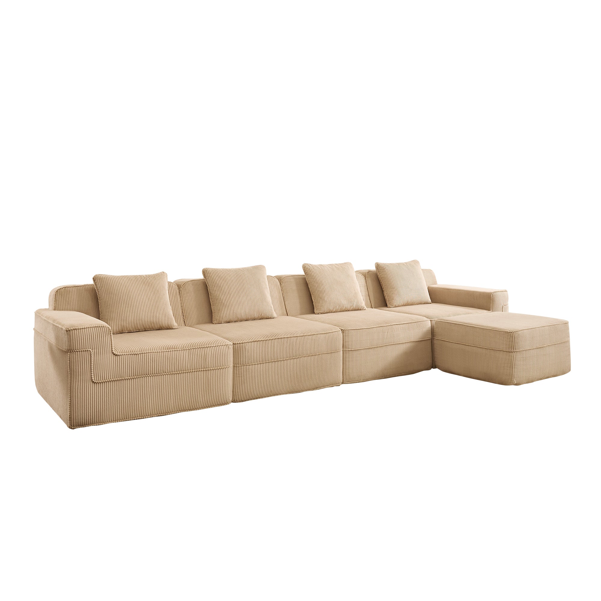 Hudson 4-Seat Boneless Couch in Camel #OttOnly_1 #Color_Camel