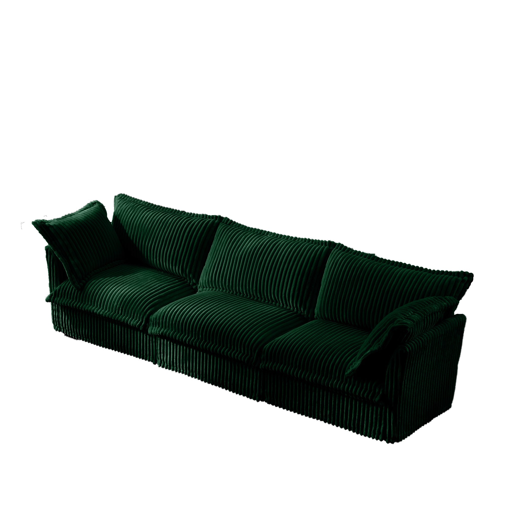 Fluffy 3-Seat Modular Sofa in Corduroy Emerald #OttOnly_0 #Fabric_Corduroy Emerald
