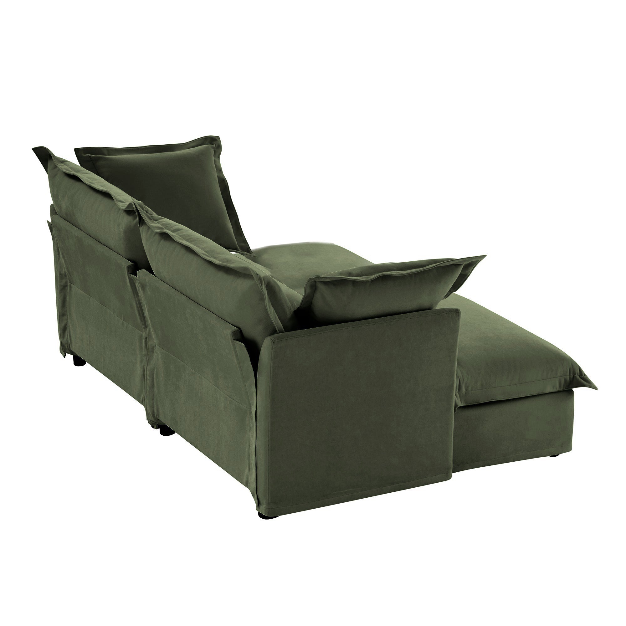 Fluffy 2-Seat Modular Sofa in Chenille Olive #OttOnly_2 #Fabric_Chenille Olive