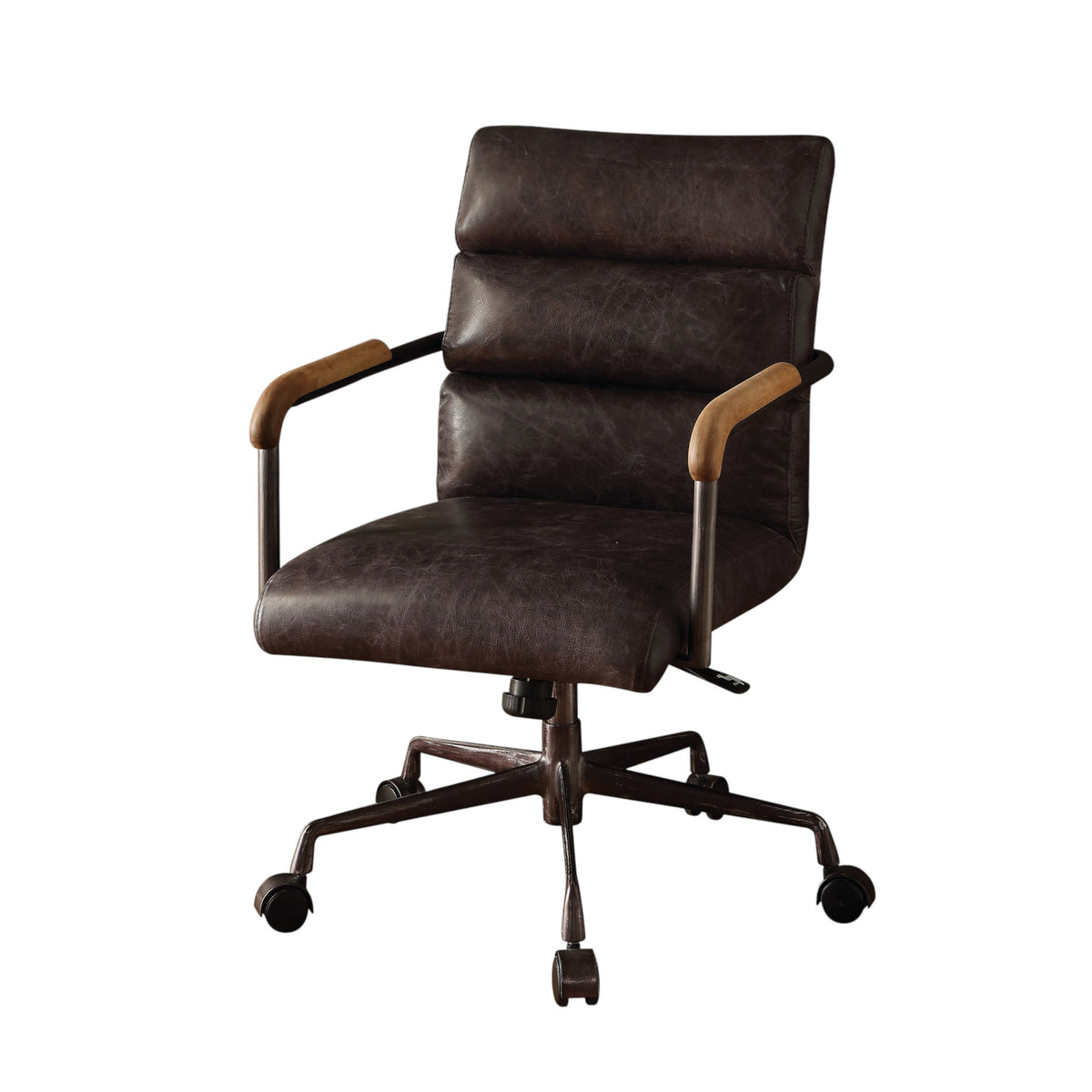 Slate Top Grain Leather Office Chair, Height Adjustable