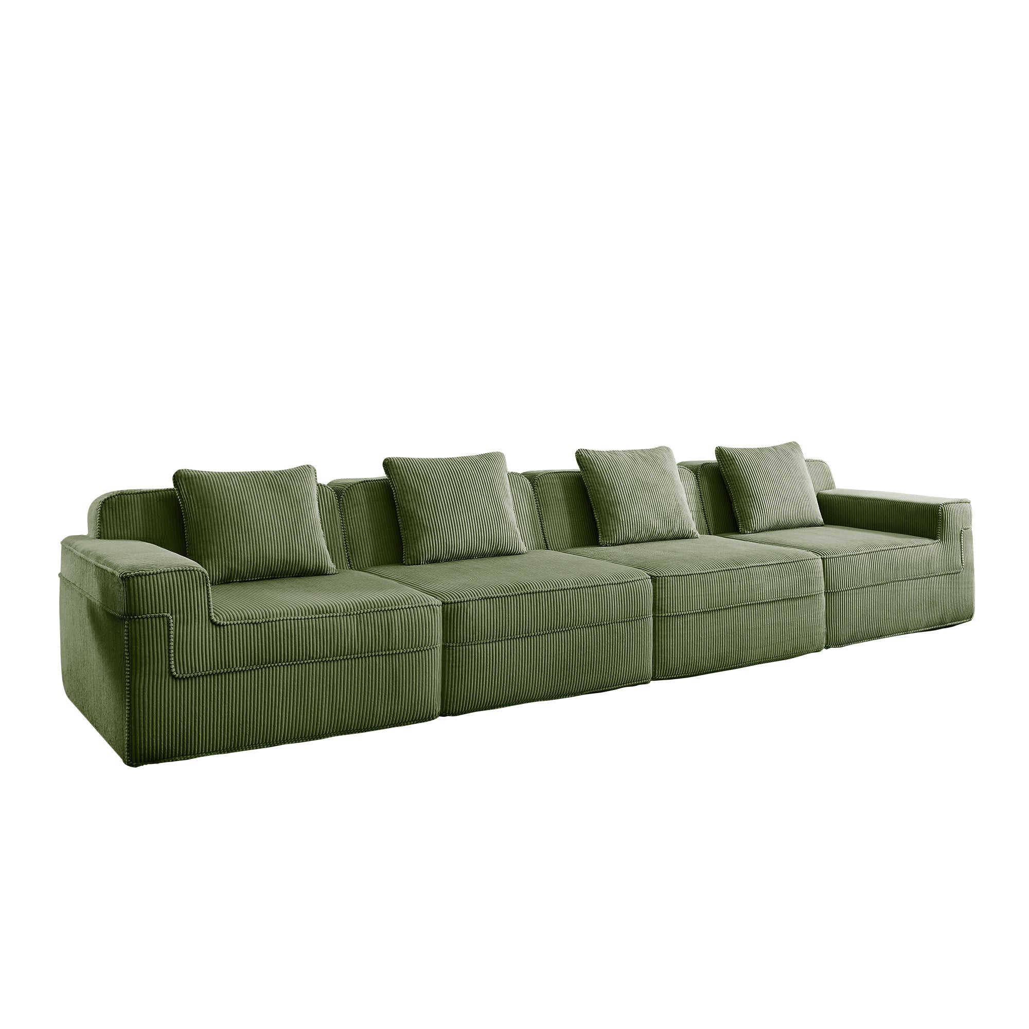 Hudson 4-Seat Boneless Couch in Olive #OttOnly_0 #Color_Olive