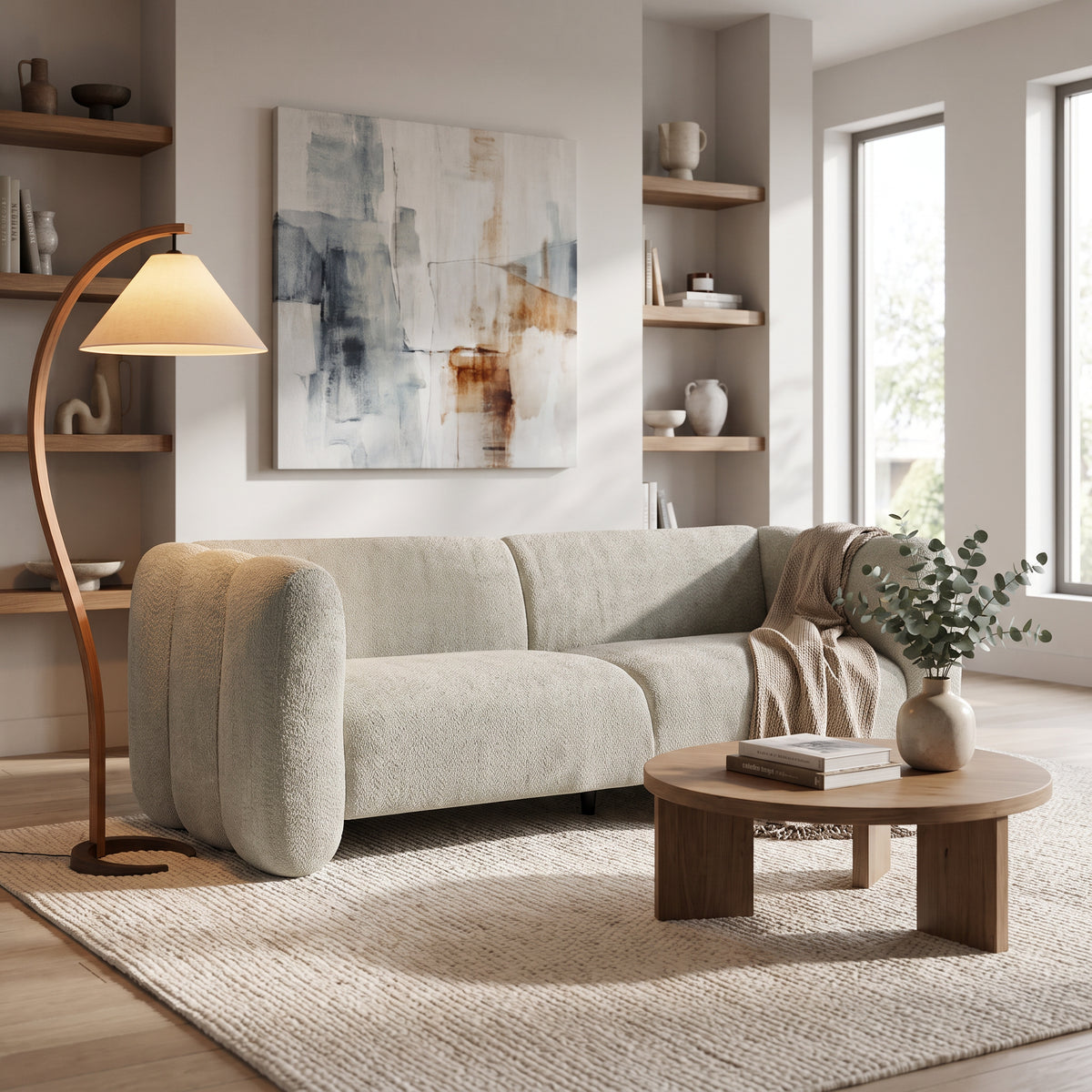 Green 3-Seat Couch, 83 in Wide