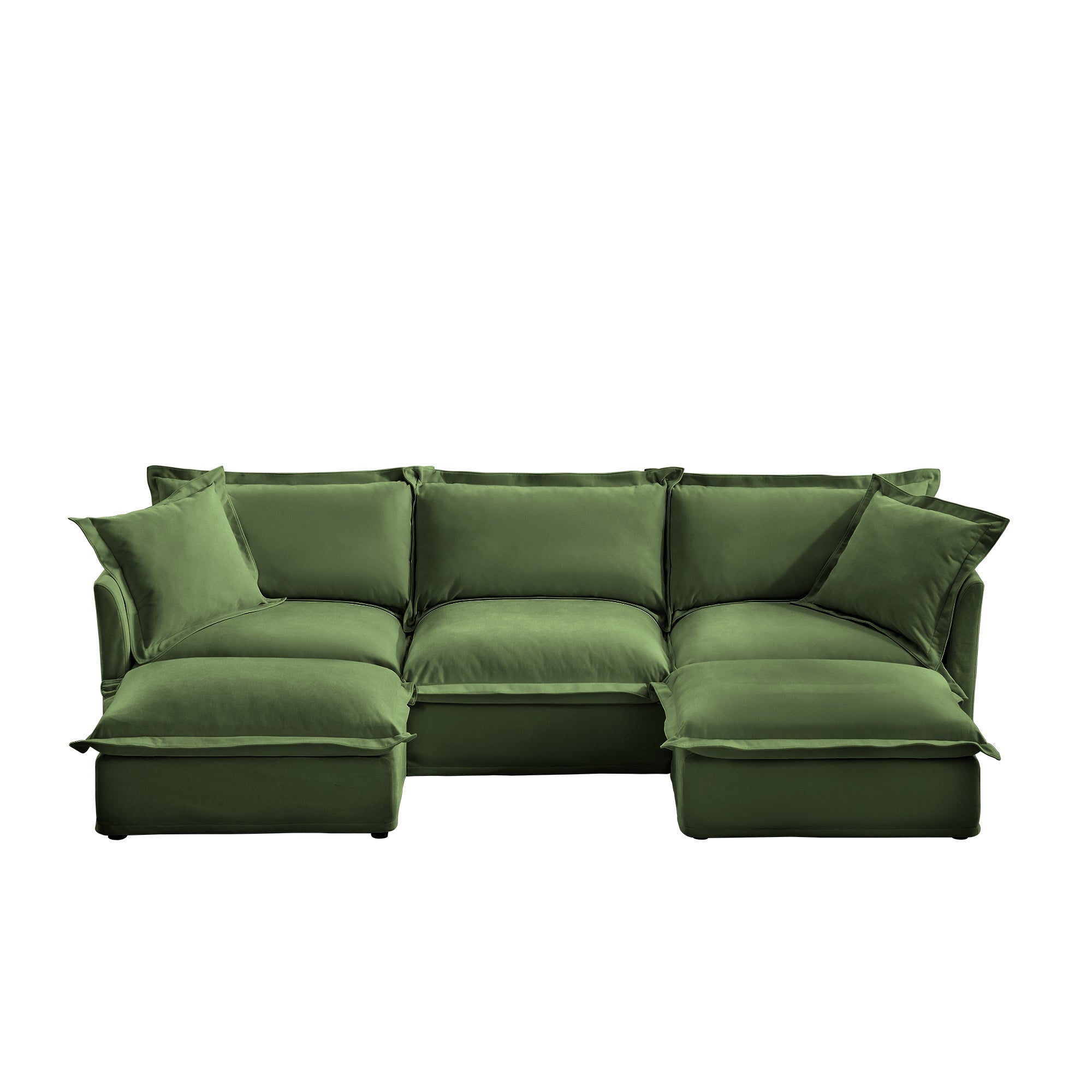 Fluffy 3-Seat Modular Sofa in Chenille Olive #OttOnly_2 #Fabric_Chenille Olive
