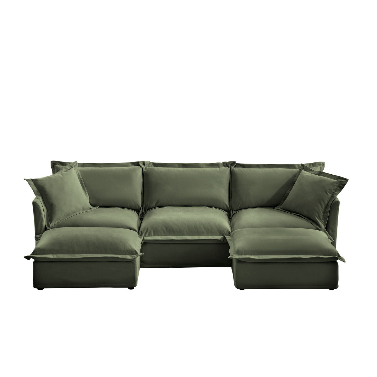Fluffy 3-Seat Modular Sofa in Chenille Olive #OttOnly_2 #Fabric_Chenille Olive