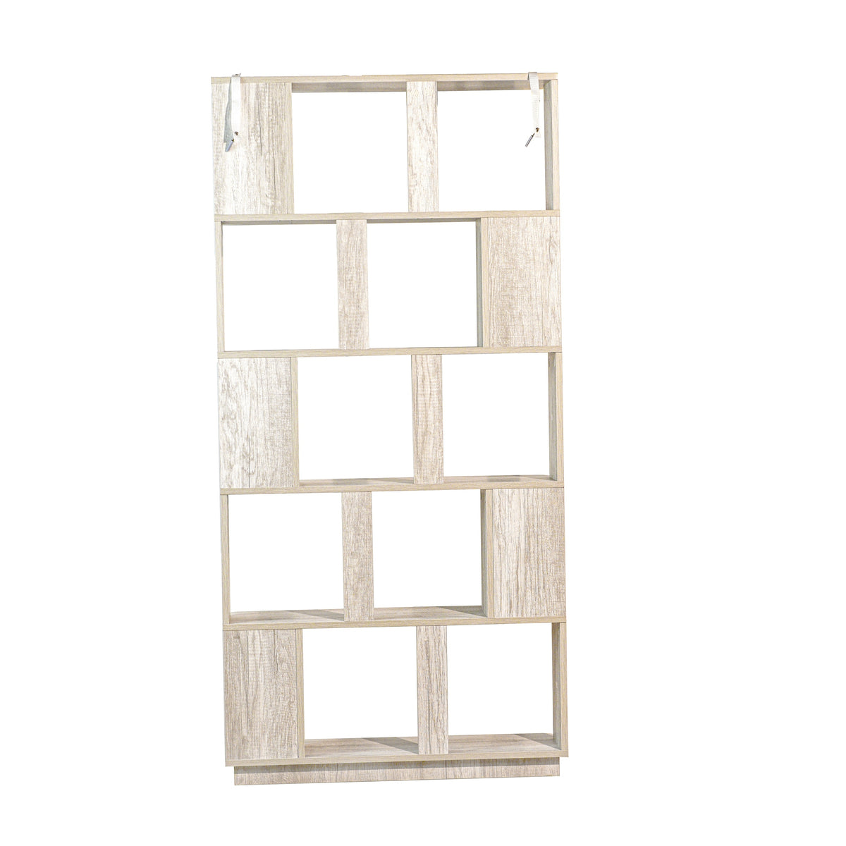 Modern Bookcase, 5 Shelves, 64.6 in Tall, Light Gray