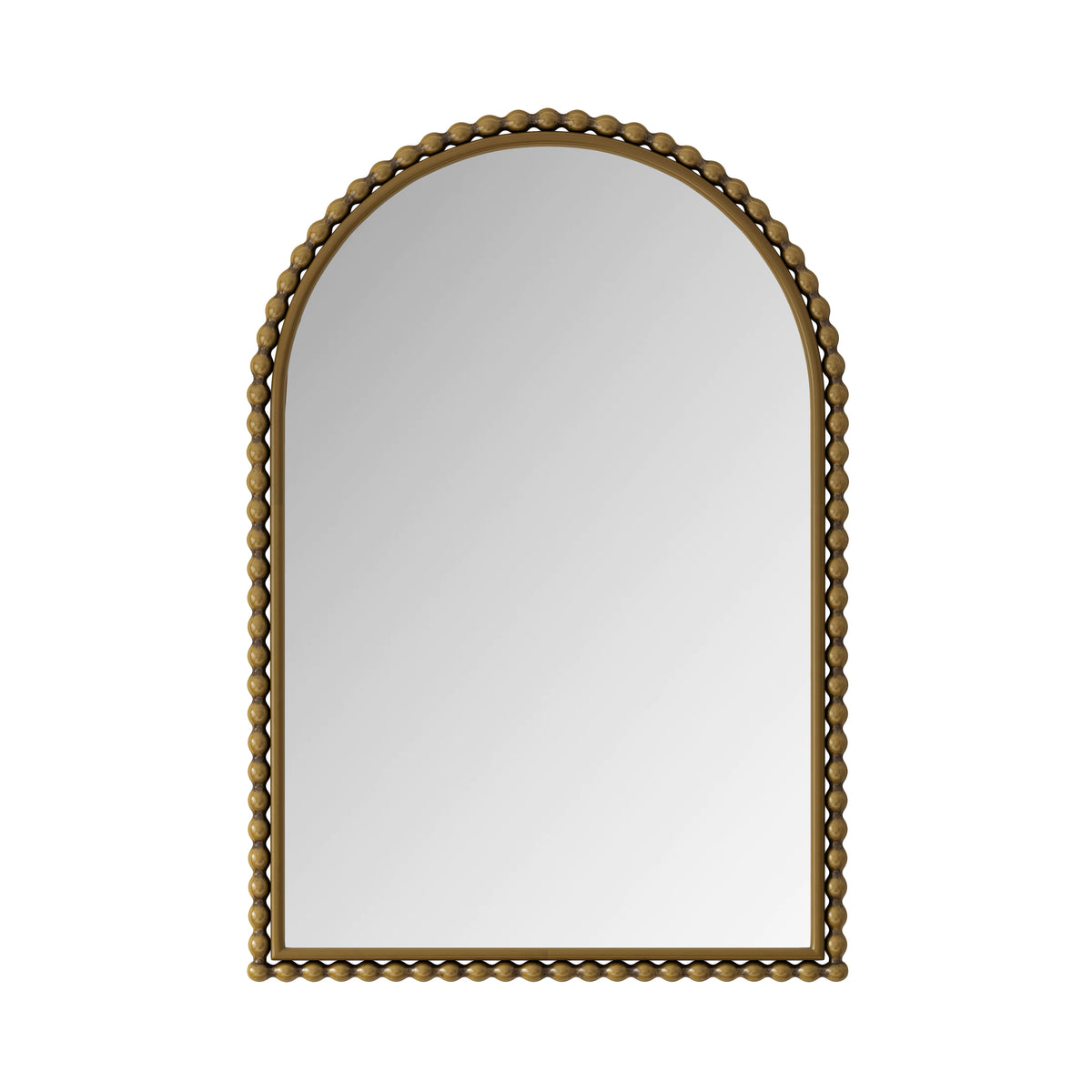 Arched Wall Mirror, 23.62 x 35.43 in, Gold Iron Frame