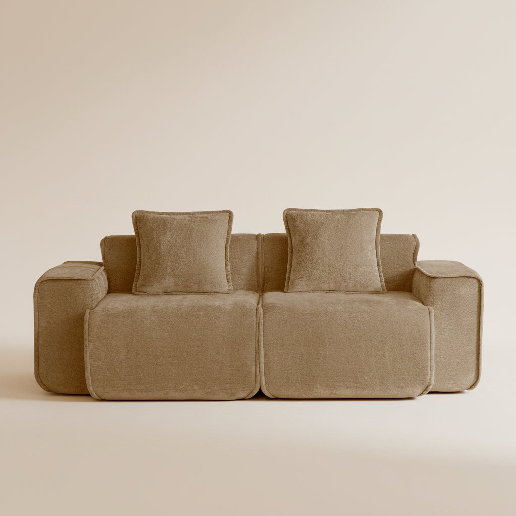 Seneca 2-Seat Boneless Couch in Mocha #OttOnly_0 #Color_Mocha