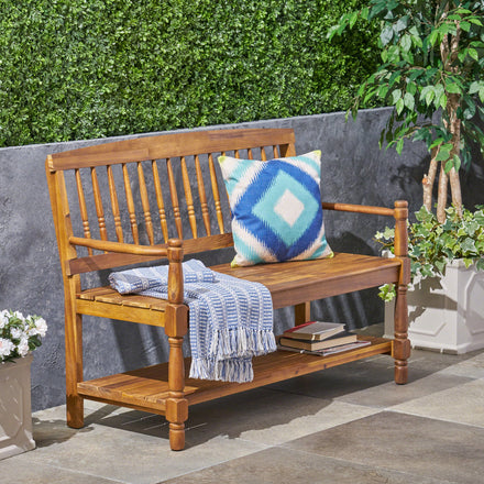Teak Finish Benches
