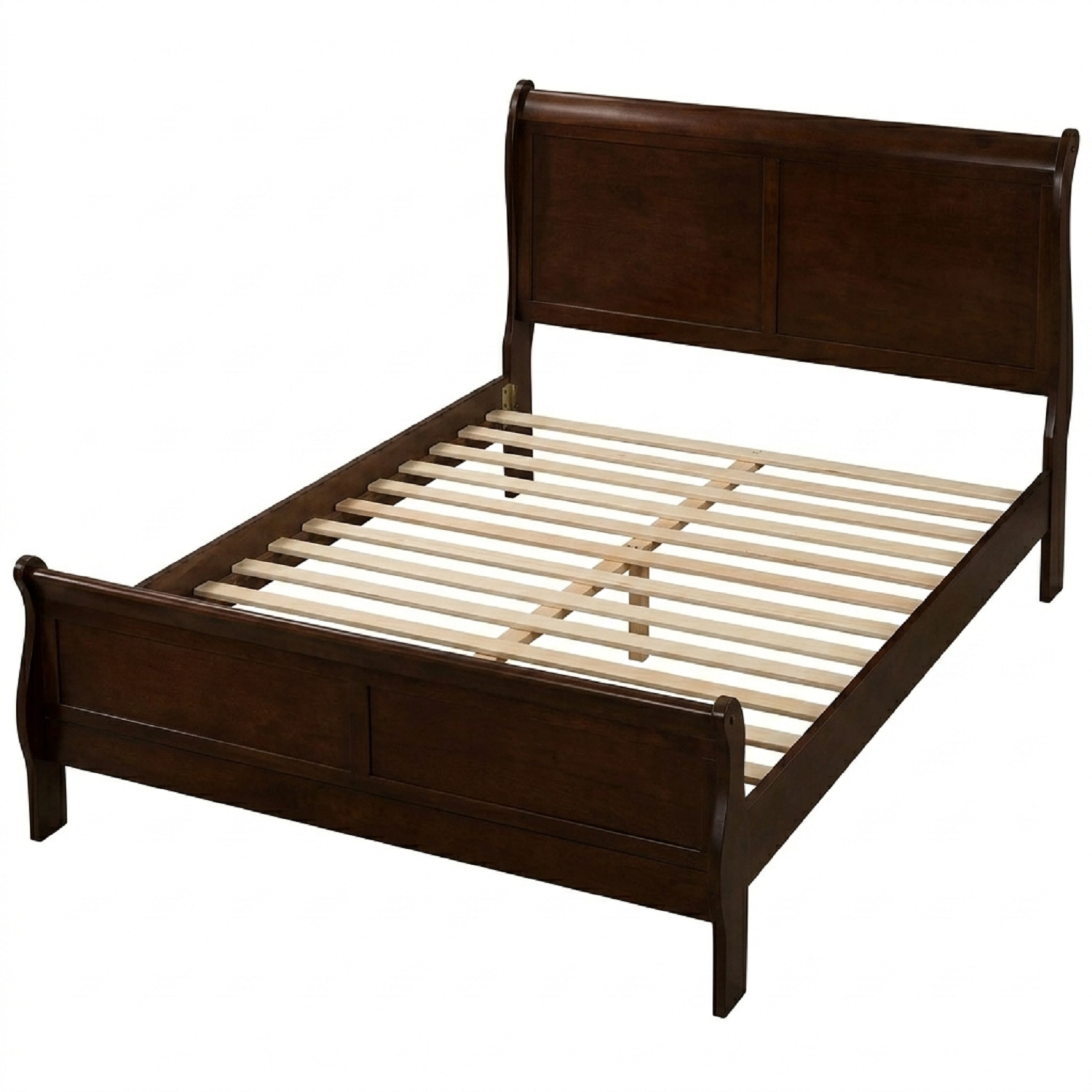 Cherry Sleigh Bed, Solid wood Frame