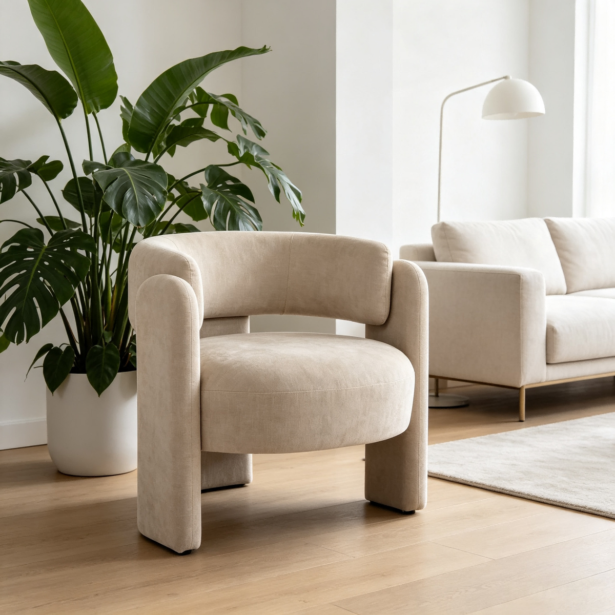 Cream Barrel Chair