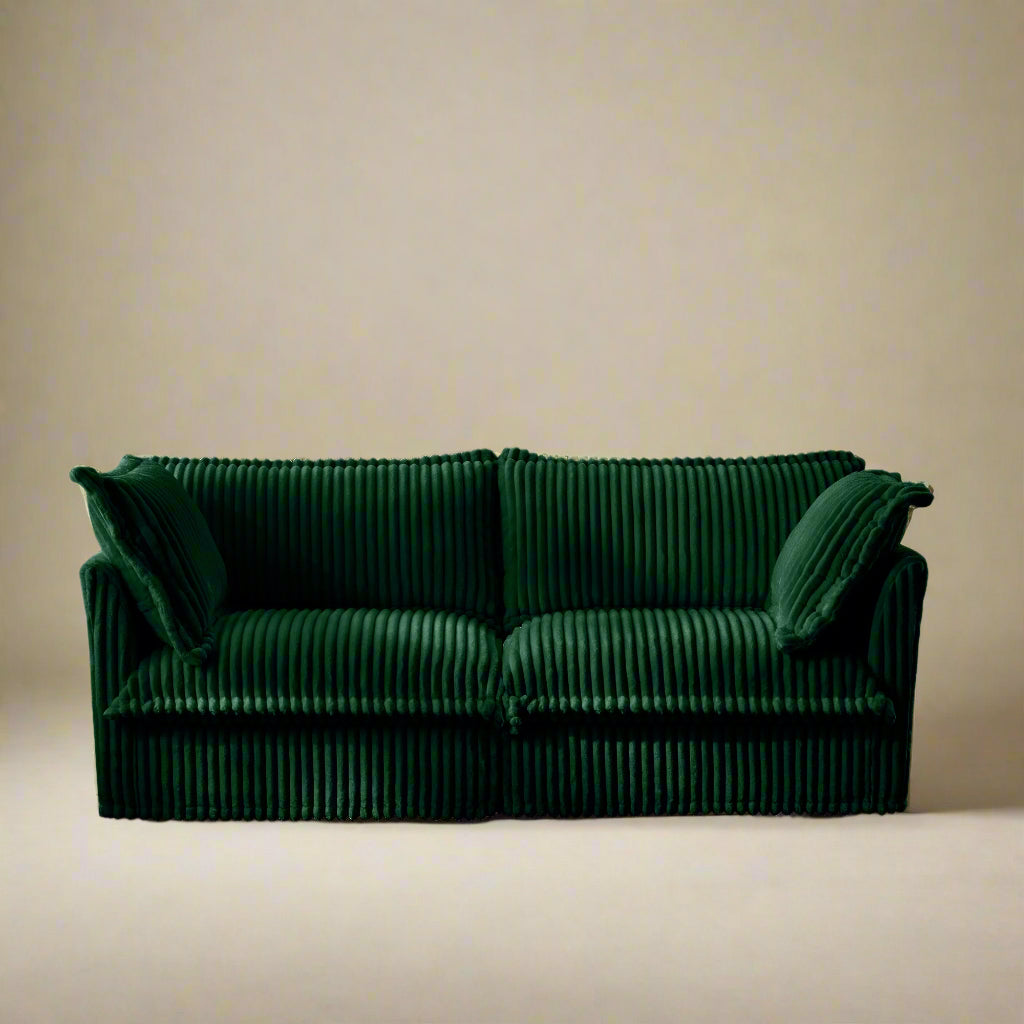 Fluffy 2-Seat Modular Sofa in Corduroy Emerald #OttOnly_0 #Fabric_Corduroy Emerald