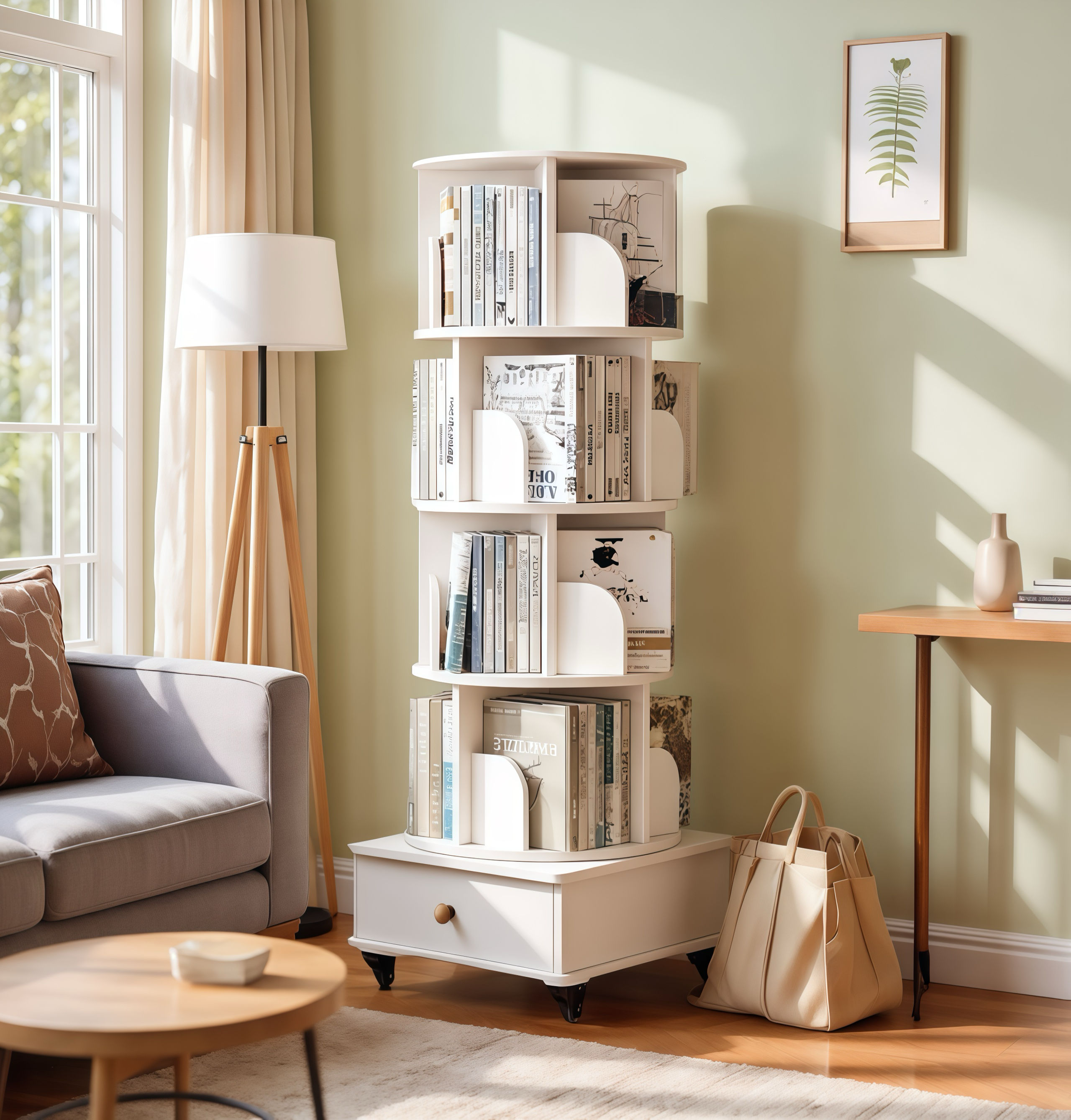 Bookcase, 5 Shelves, White