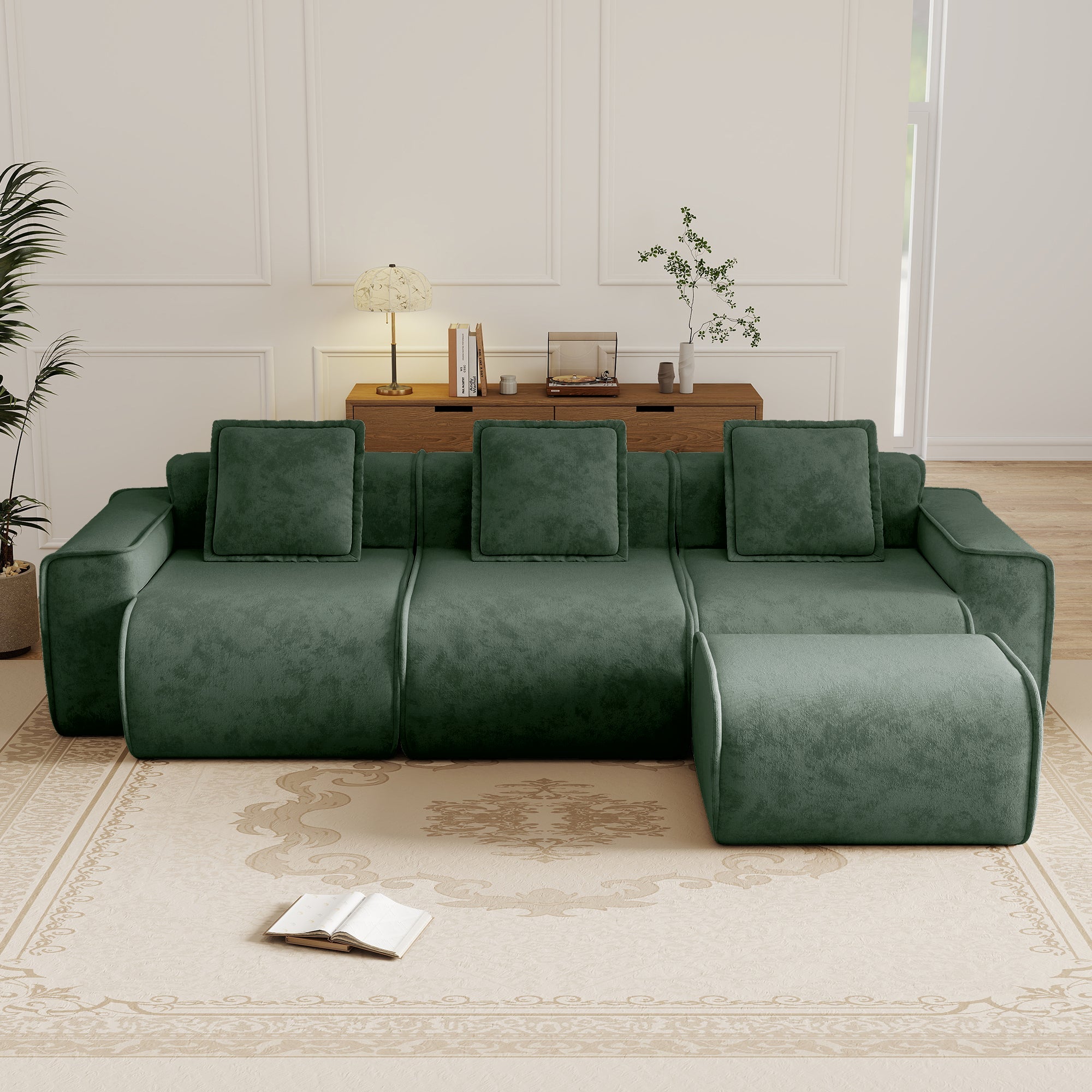 Seneca 3-Seat Boneless Couch in Olive #OttOnly_1 #Color_Olive