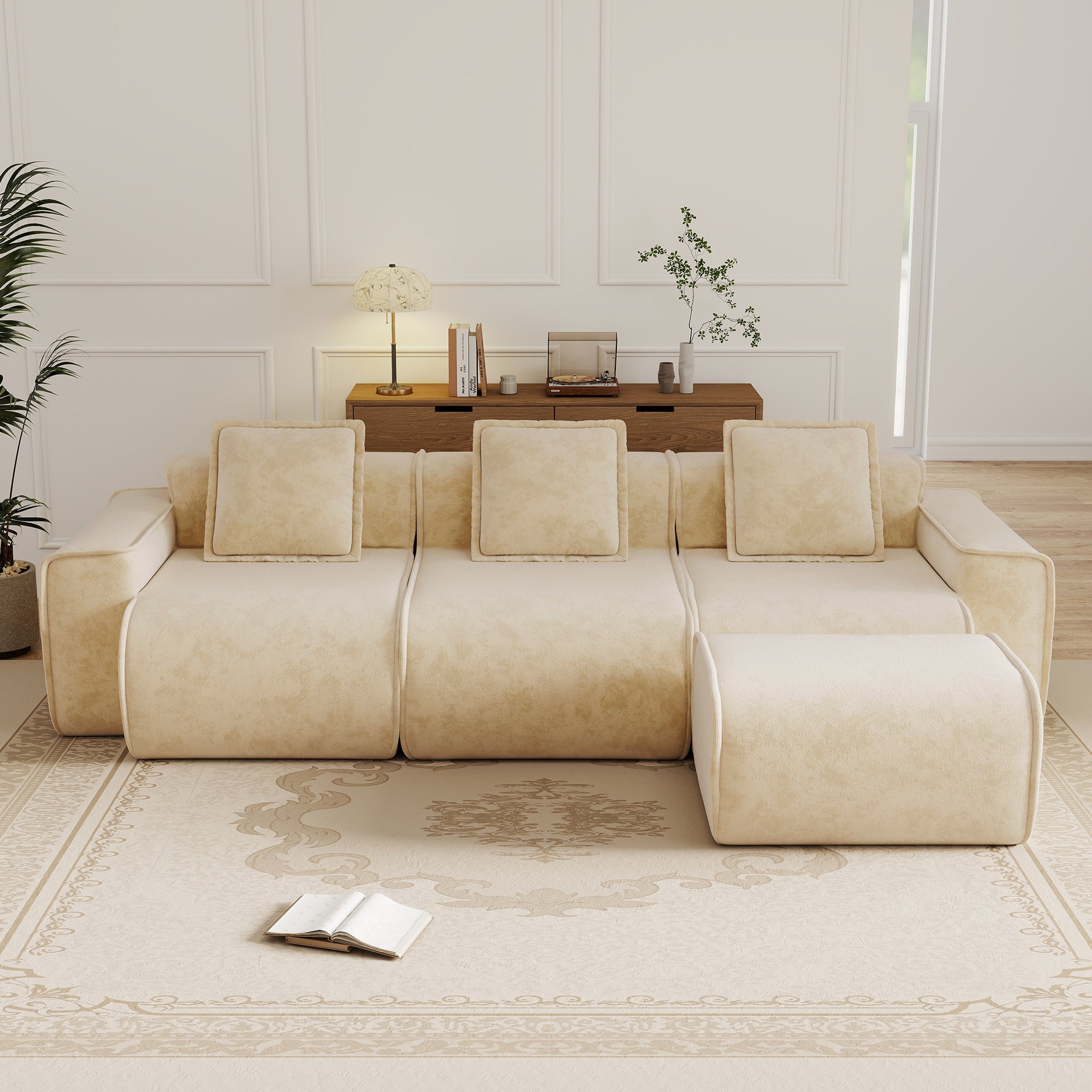 Seneca 3-Seat Boneless Couch in Camel #OttOnly_1 #Color_Camel