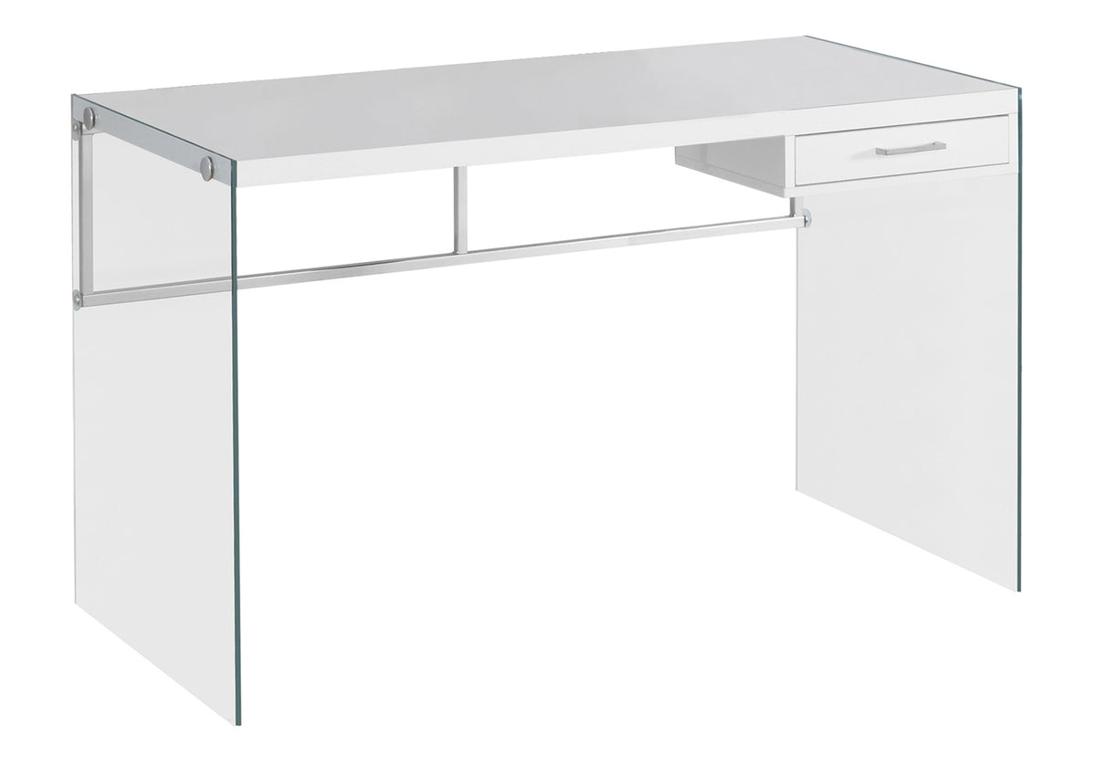 Contemporary Computer Desk, 48 in, White