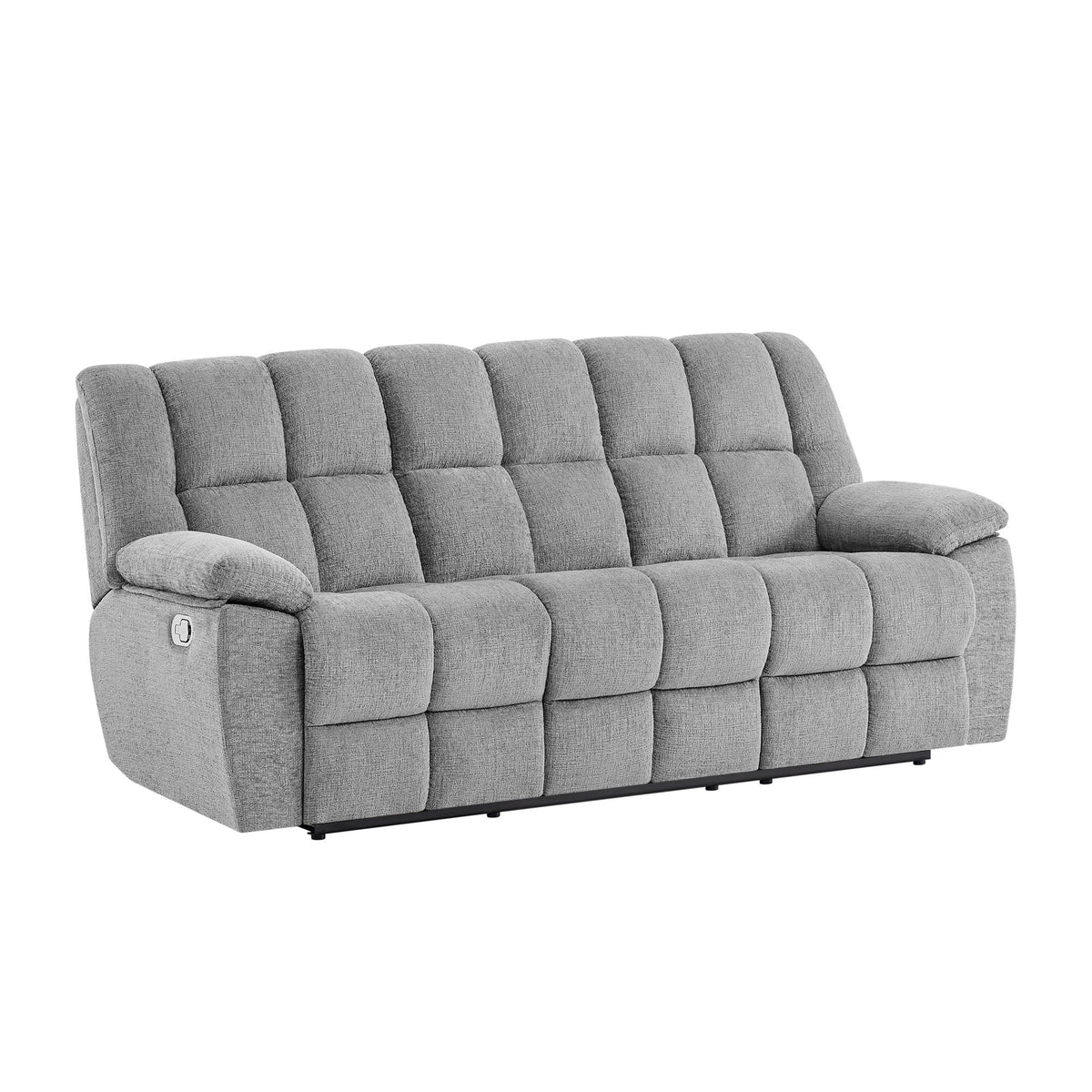 Gray Reclining Sofa, 83.5 in Wide