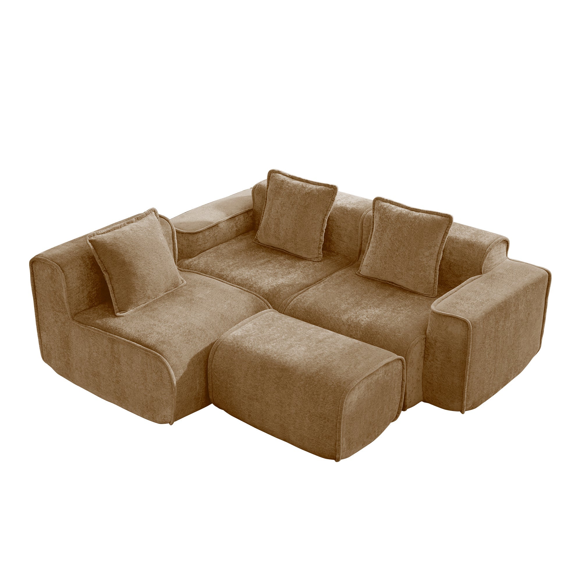 Seneca 3-Seat Boneless Couch in Mocha #OttOnly_1 #Color_Mocha