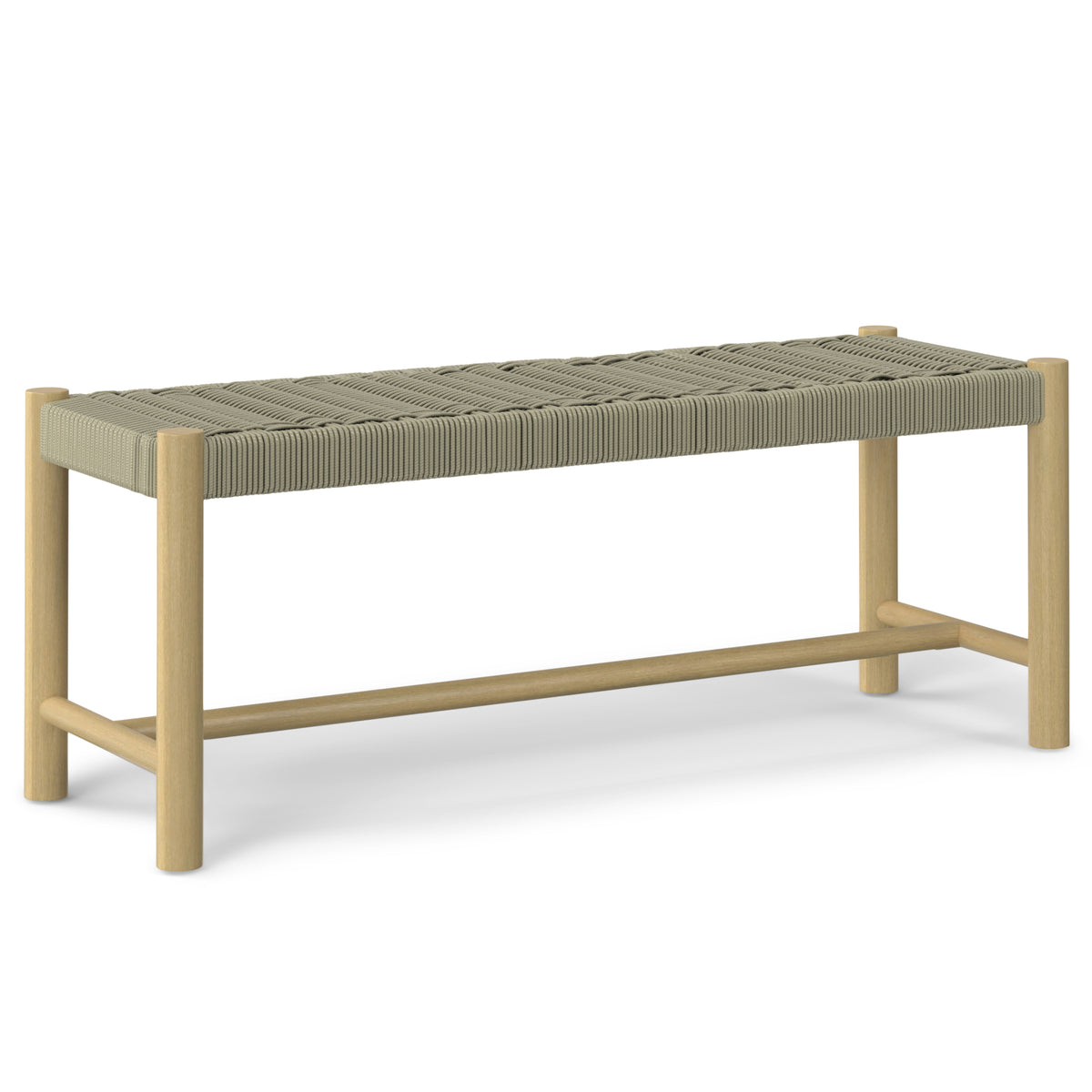 Gray Outdoor Bench, 46 in Wide
