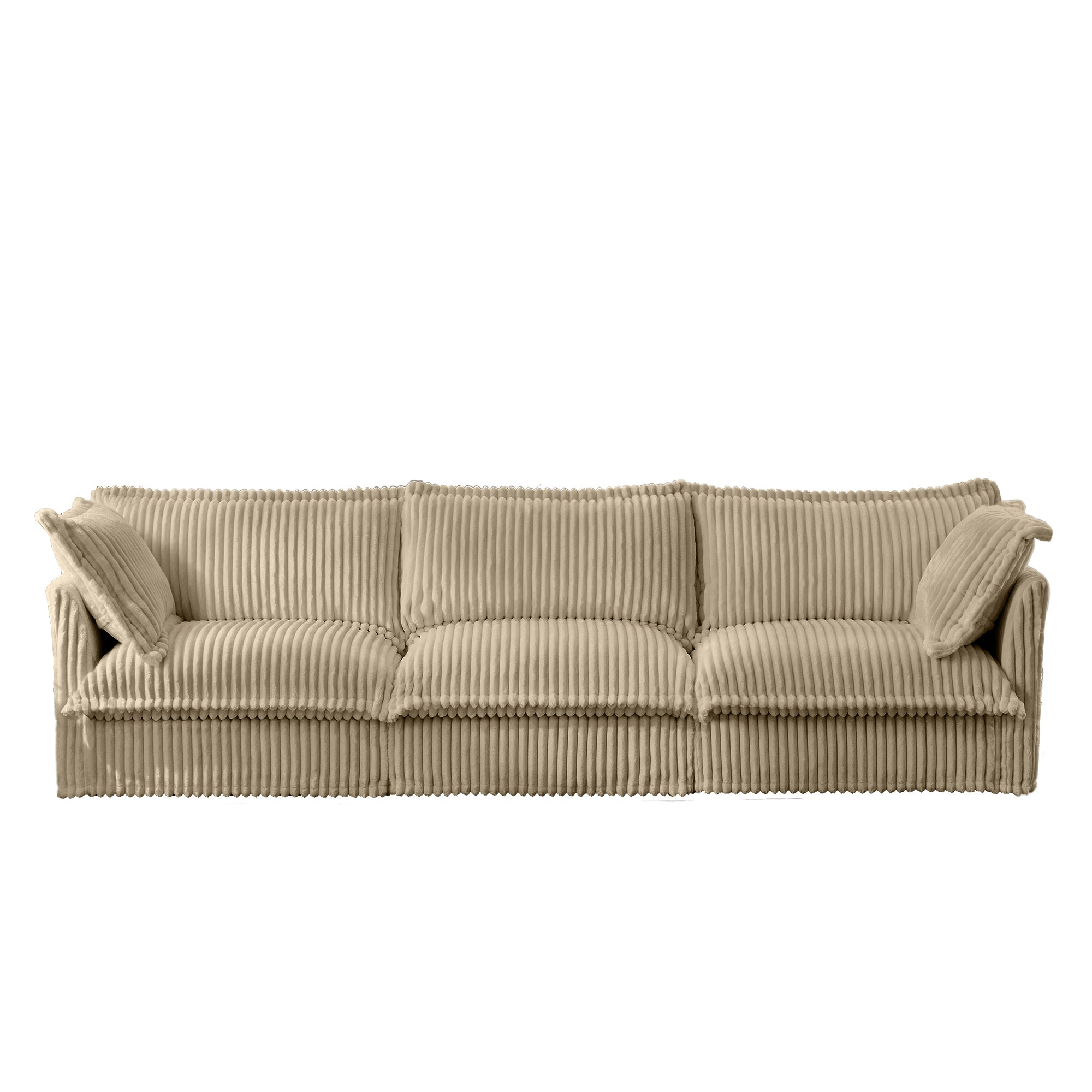Fluffy 3-Seat Modular Sofa in Corduroy Camel #OttOnly_0 #Fabric_Corduroy Camel
