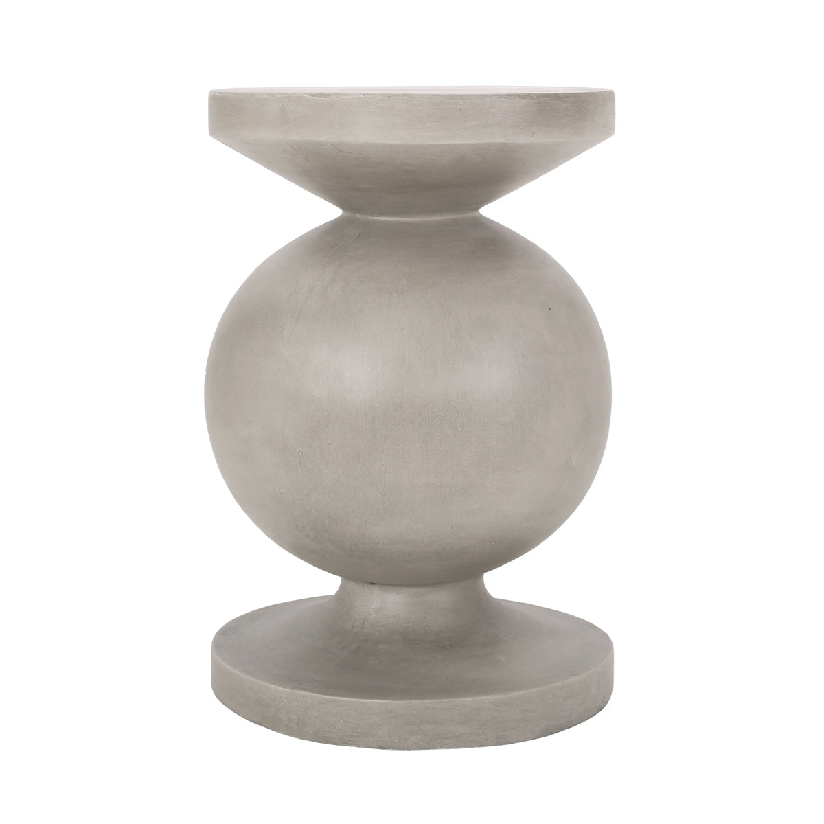 Light Gray Outdoor Side Table, 26.5 in Tall