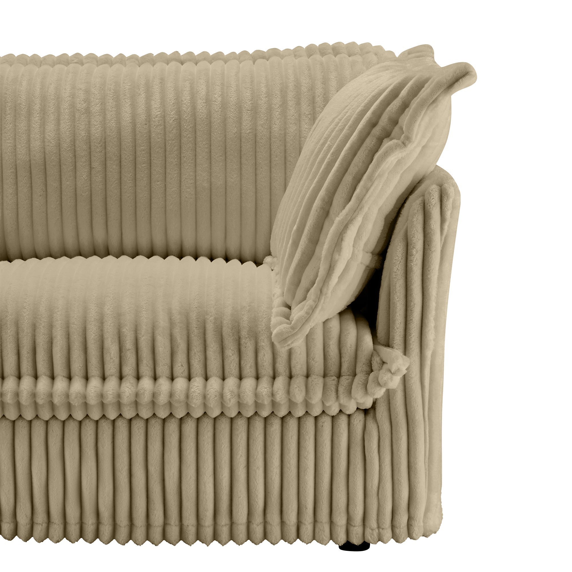Fluffy 2-Seat Modular Sofa in Corduroy Camel #OttOnly_2 #Fabric_Corduroy Camel
