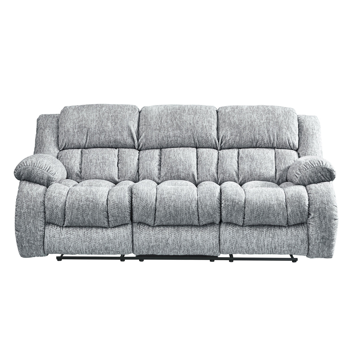 Gray Reclining Sofa and Loveseat Set, 41 in Deep