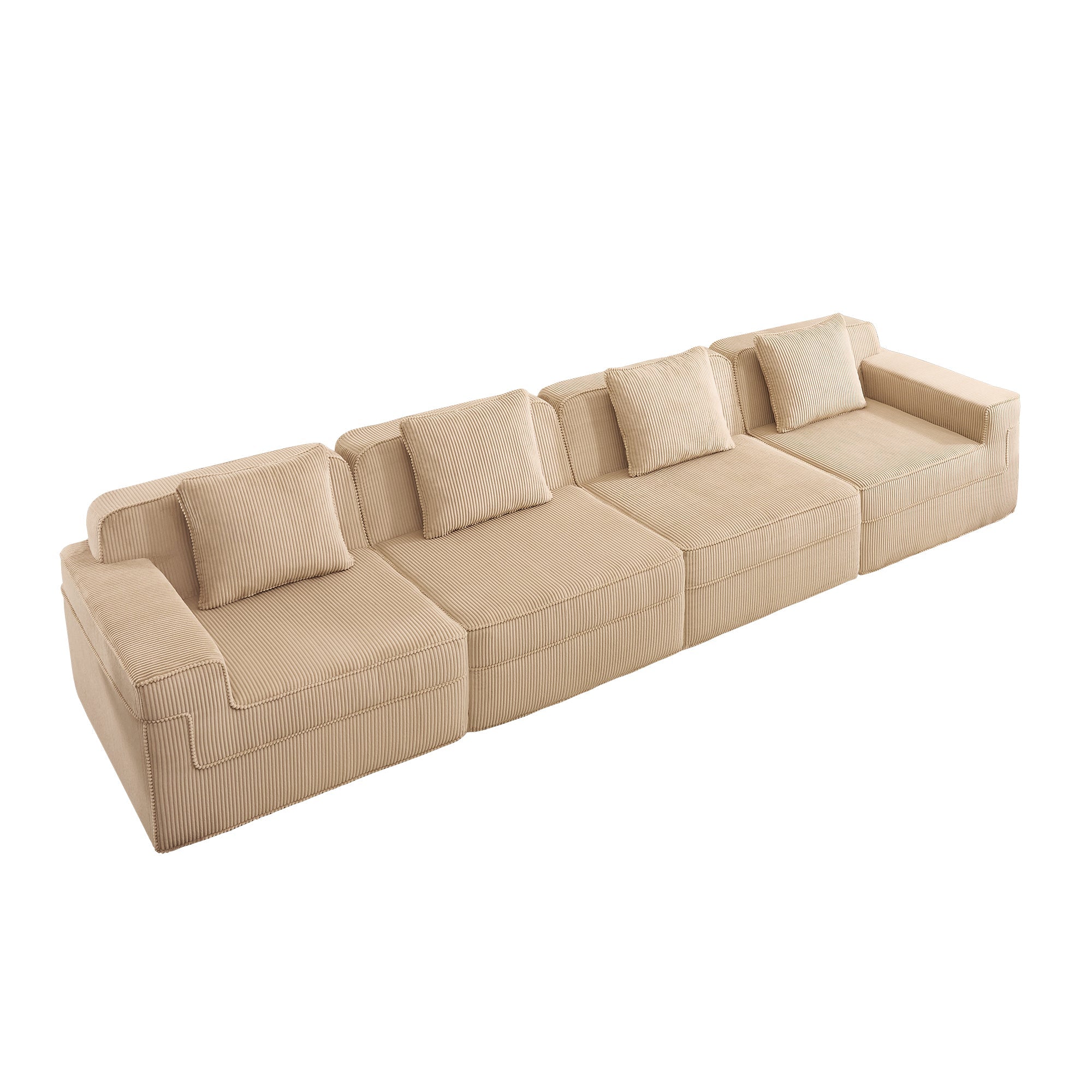 Hudson 4-Seat Boneless Couch in Camel #OttOnly_0 #Color_Camel