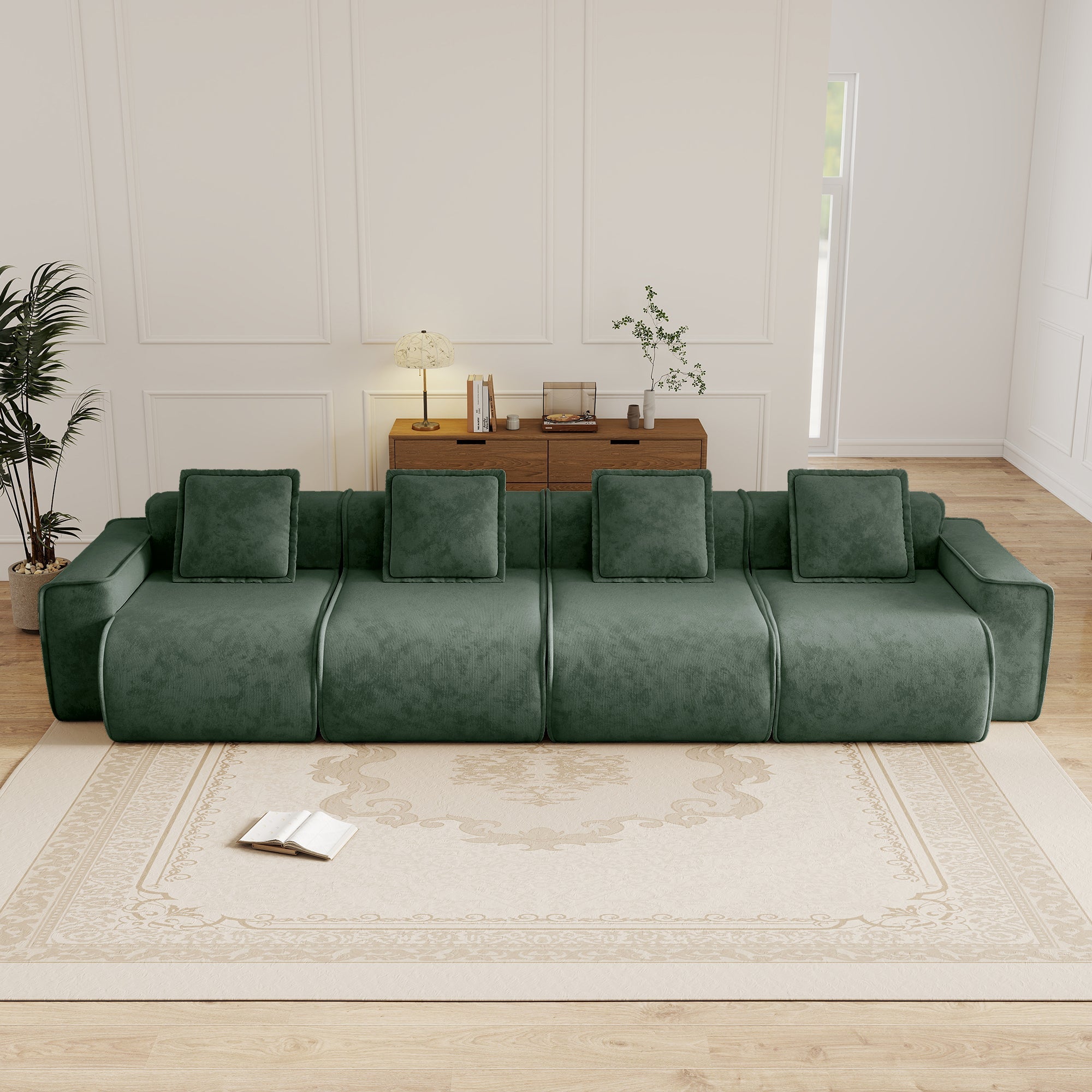 Seneca 4-Seat Boneless Couch in Olive #OttOnly_0 #Color_Olive