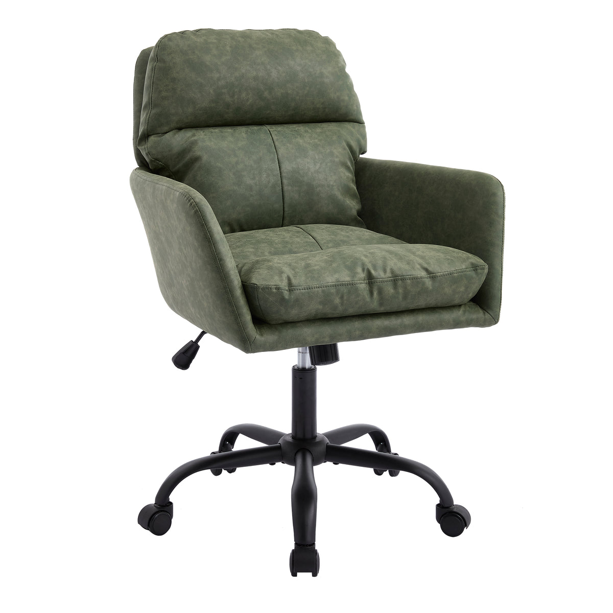 Green Vegan Leather Office Chair