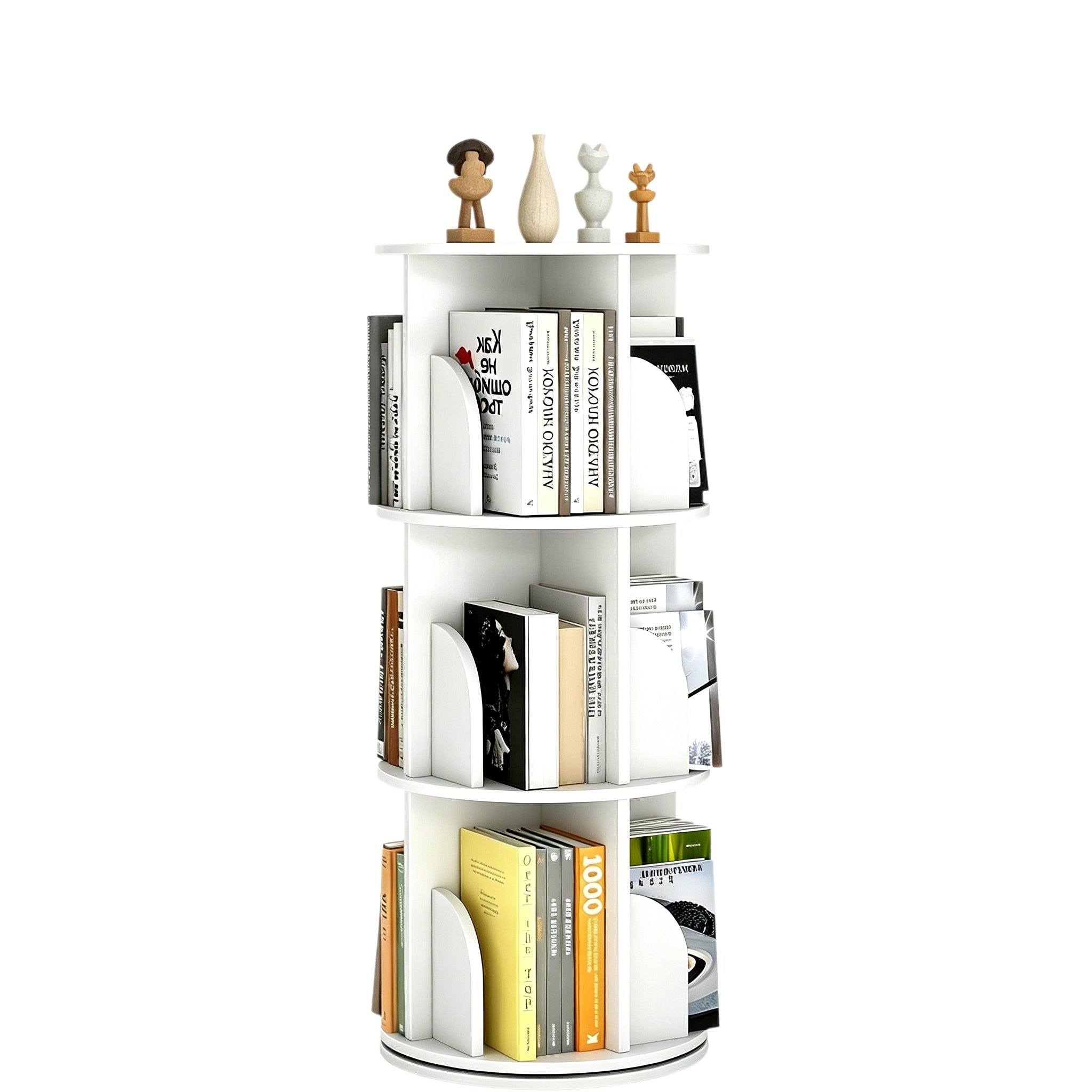 Metal Bookcase, 8 Shelves, 37.8 in Tall, White