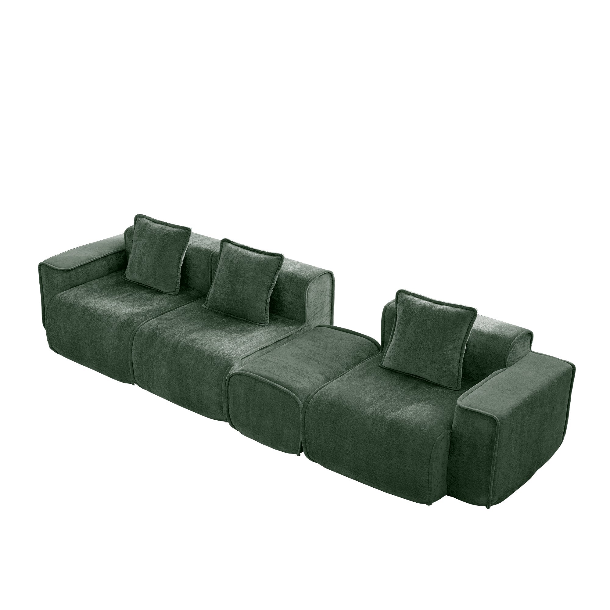 Seneca 3-Seat Boneless Couch in Olive #OttOnly_1 #Color_Olive