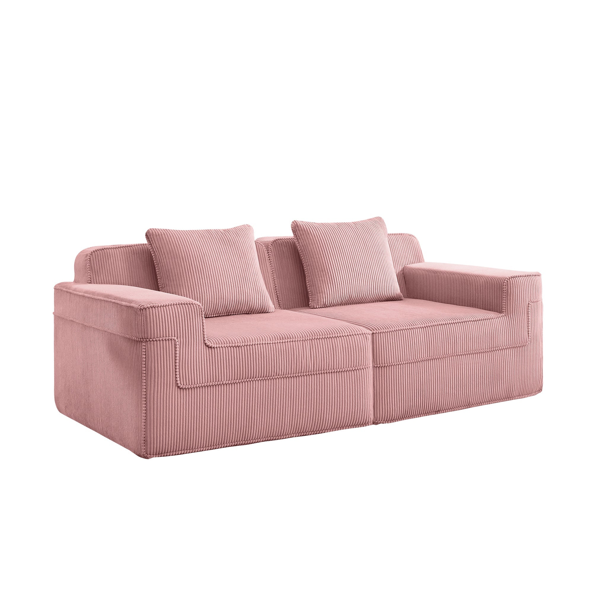 Hudson 2-Seat Boneless Couch in Pink #OttOnly_0 #Color_Pink