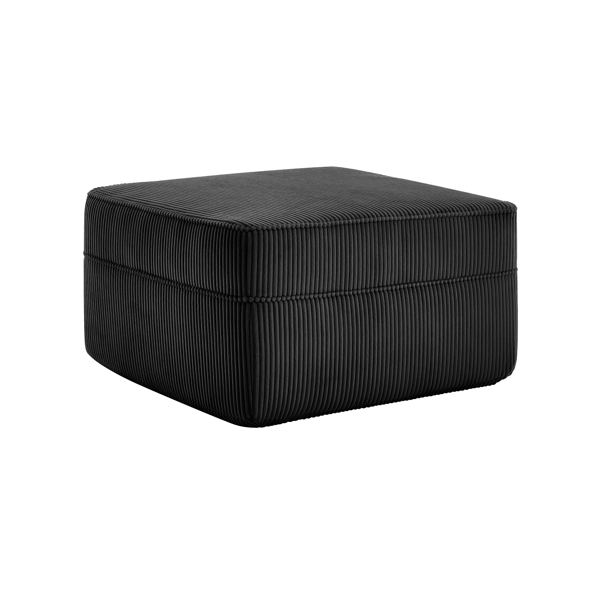 Hudson Boneless Ottoman in Black #Color_Black
