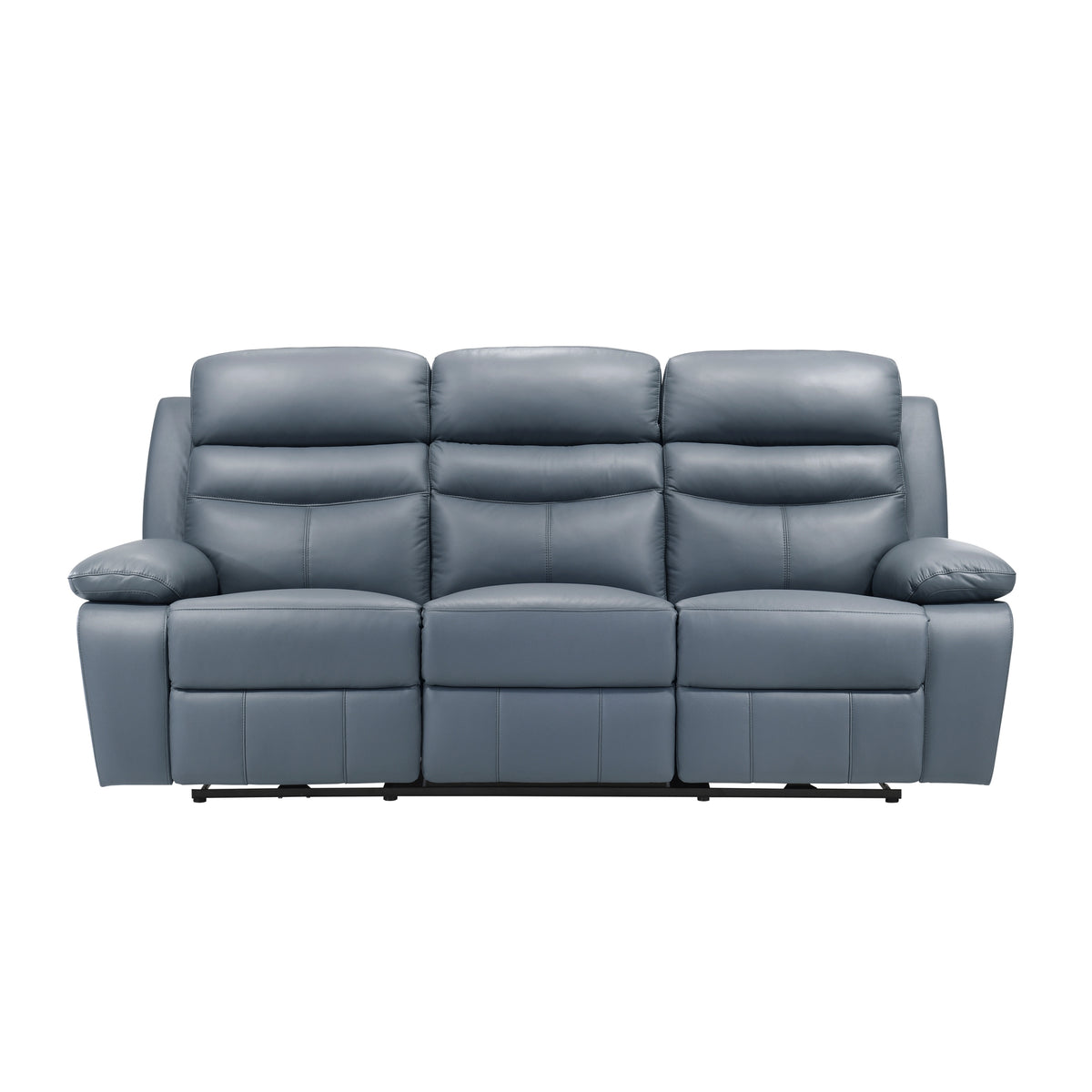 Blue Power Reclining Sofa, USB Charging, 86.5 in Wide