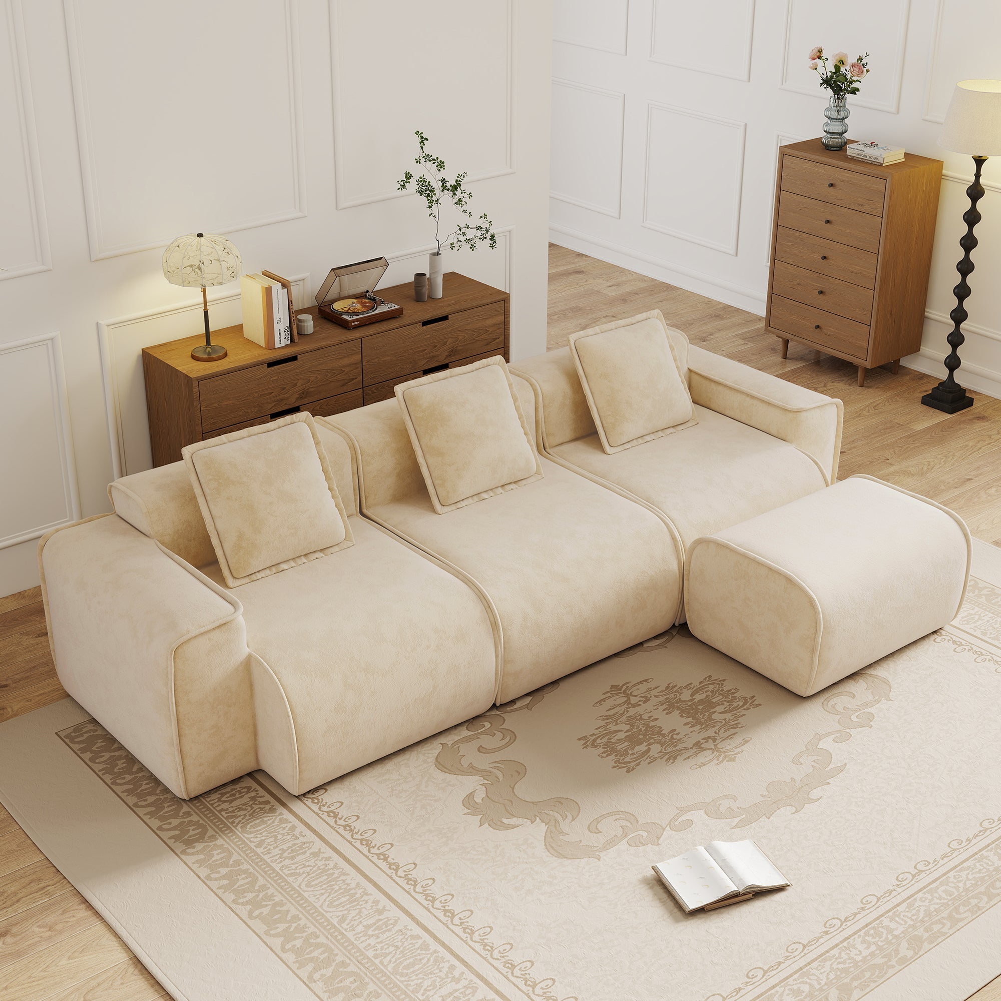 Seneca 3-Seat Boneless Couch in Camel #OttOnly_1 #Color_Camel