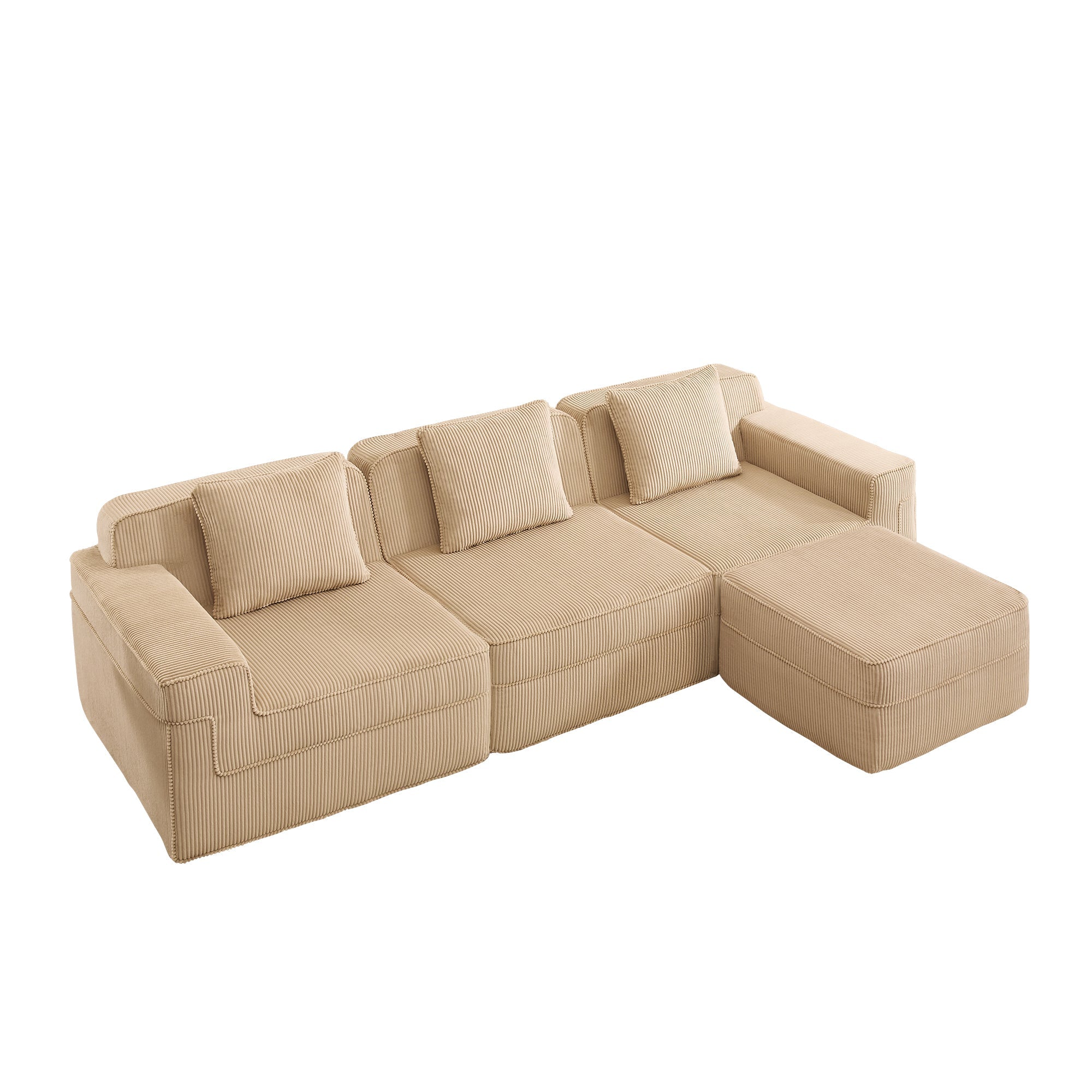 Hudson 3-Seat Boneless Couch in Camel #OttOnly_1 #Color_Camel