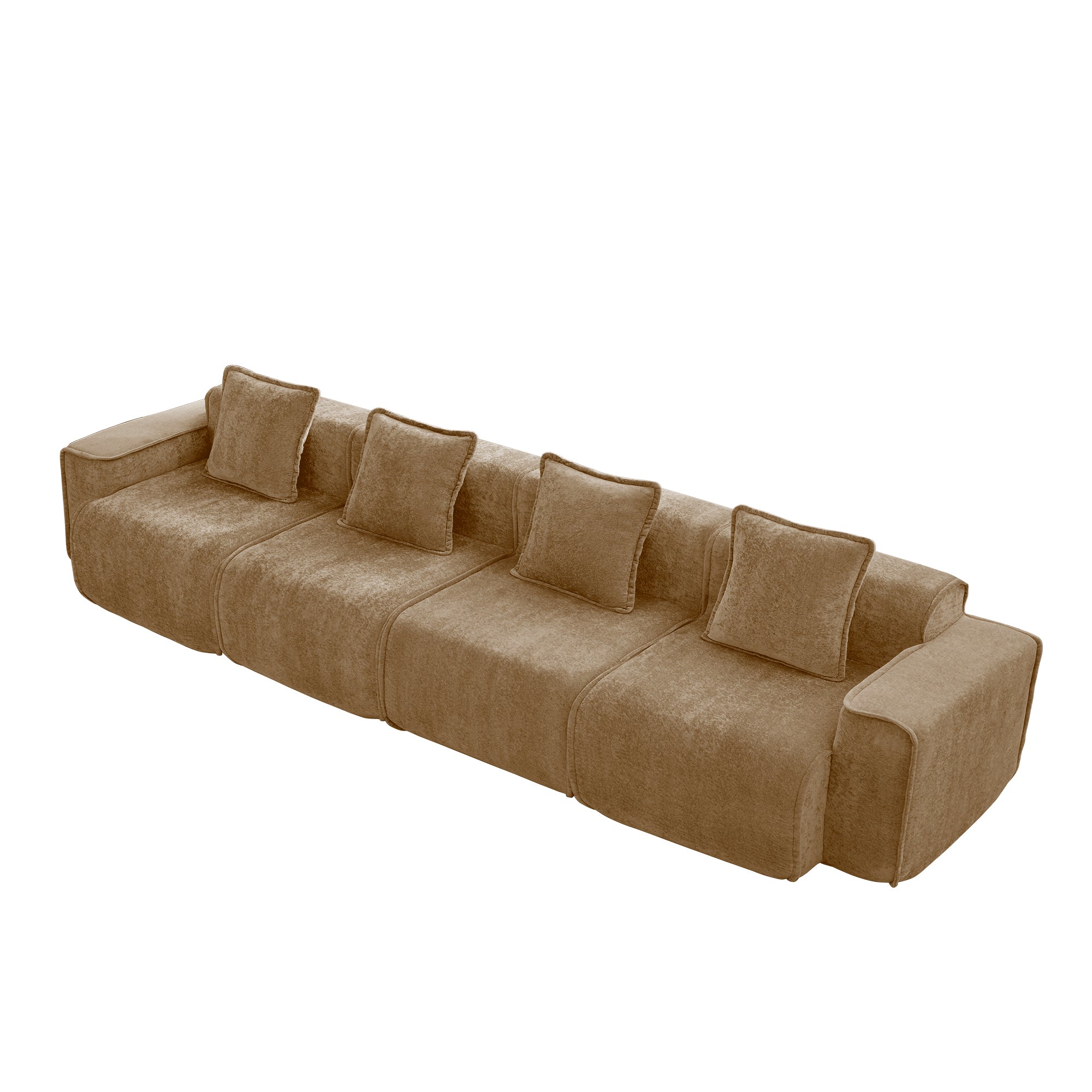 Seneca 4-Seat Boneless Couch in Mocha #OttOnly_0 #Color_Mocha