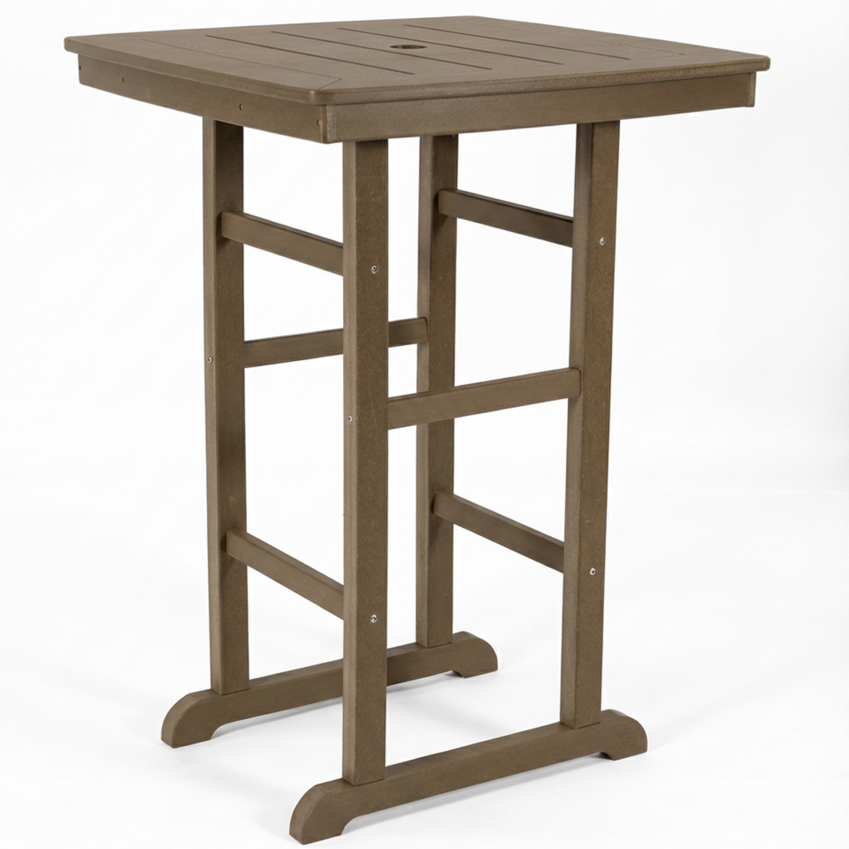 Brown HDPE Outdoor Bar Table, 31.1 in Wide