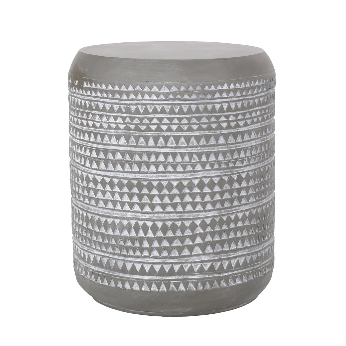 White Outdoor Side Table, 18.5 in Tall, 15.5 in Deep