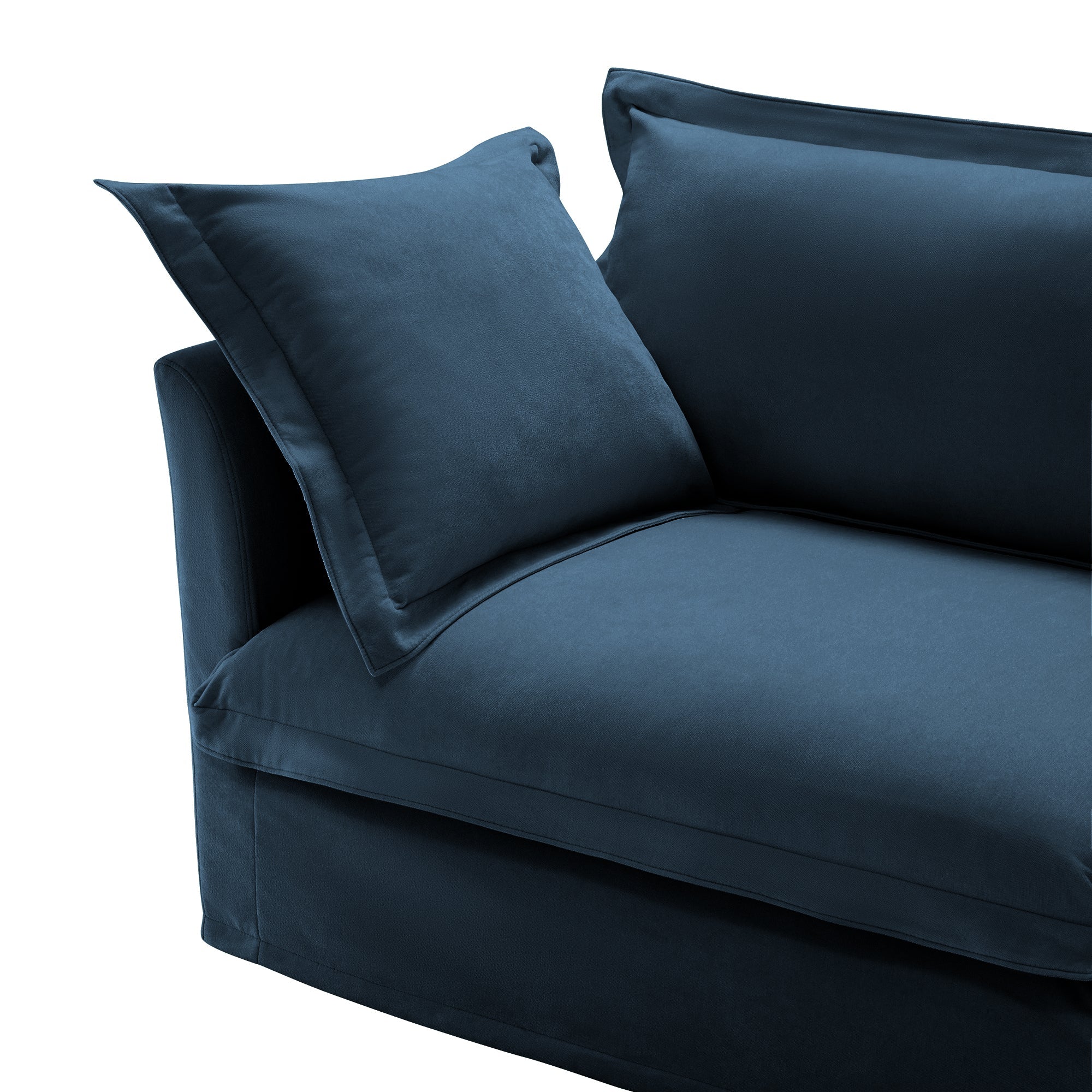 Fluffy Lounge Chair in Chenille Navy #Fabric_Chenille Navy