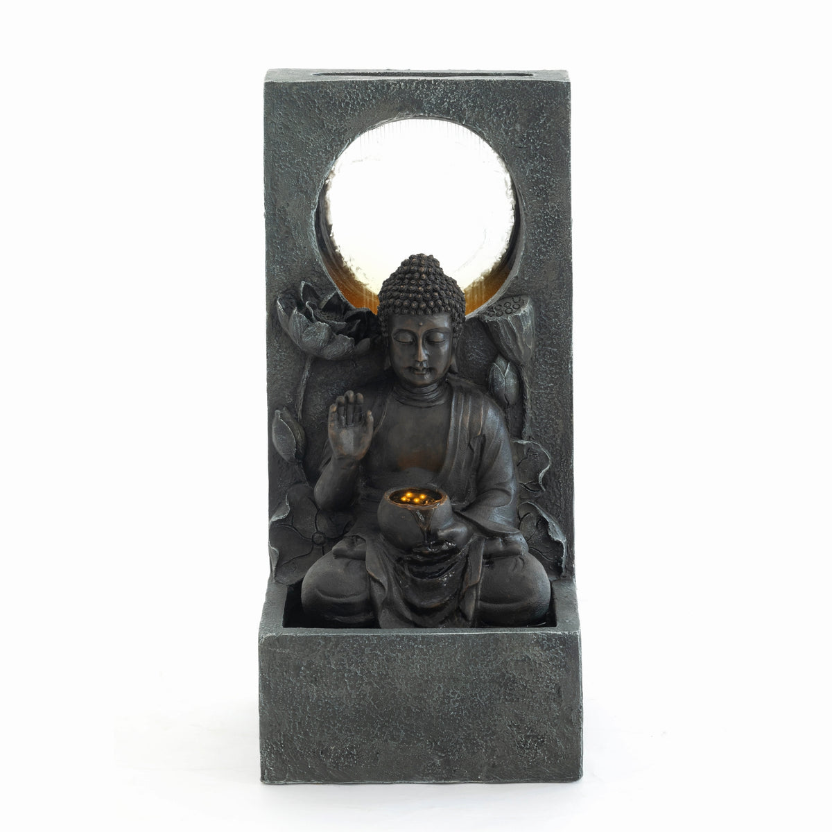 Black Resin Outdoor Water Fountain