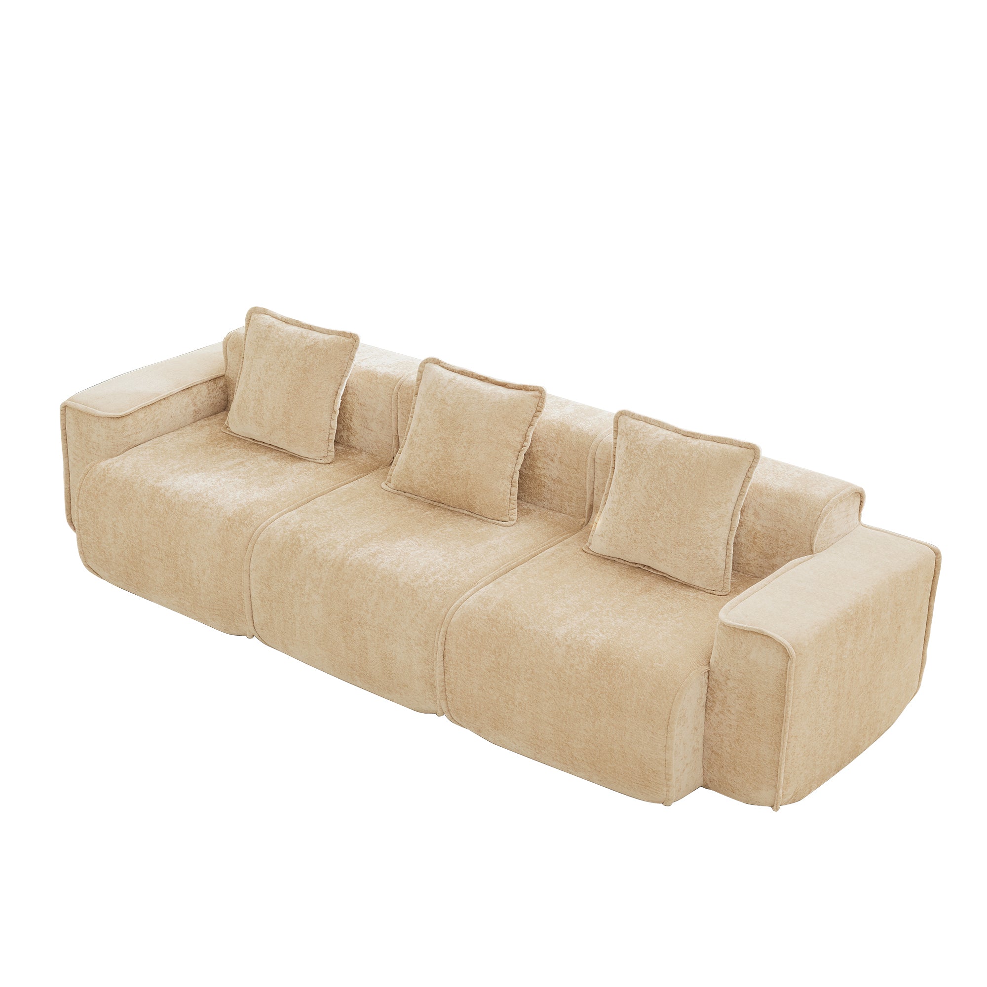 Seneca 3-Seat Boneless Couch in Camel #OttOnly_0 #Color_Camel