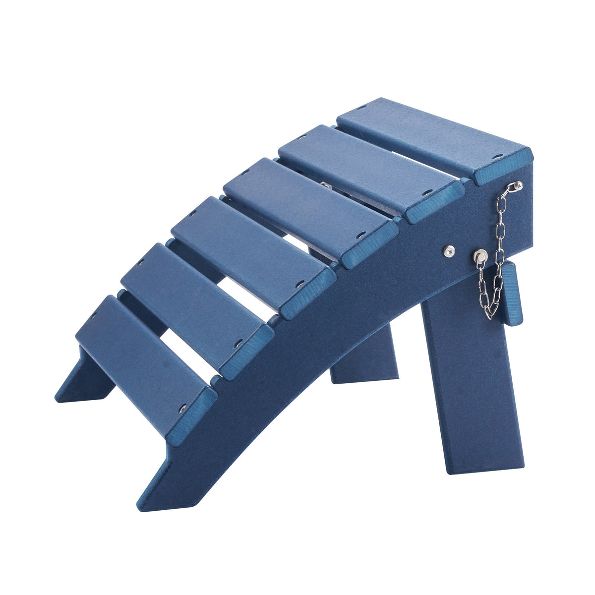 Blue HDPE Folding Adirondack Ottoman