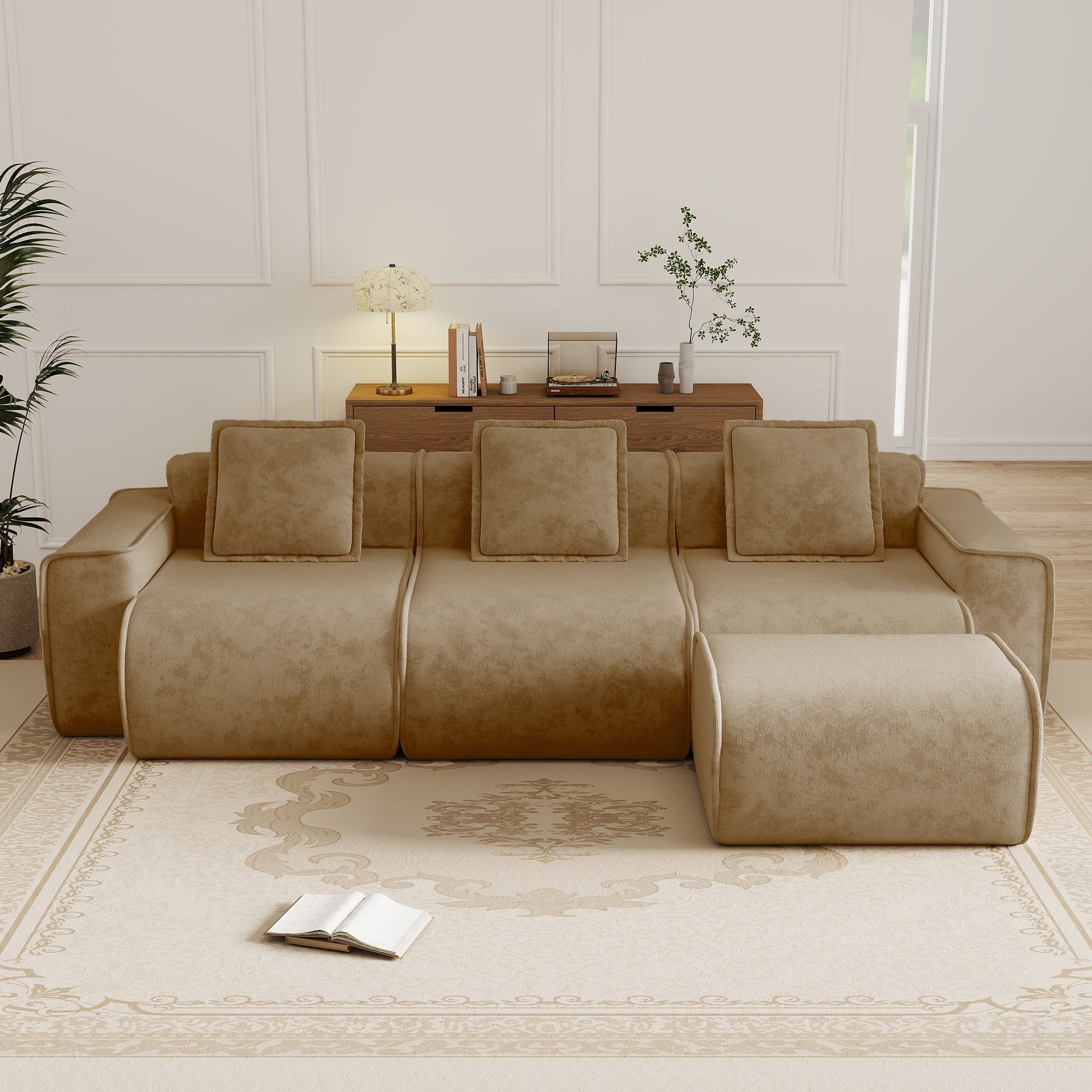 Seneca 3-Seat Boneless Couch in Mocha #OttOnly_1 #Color_Mocha