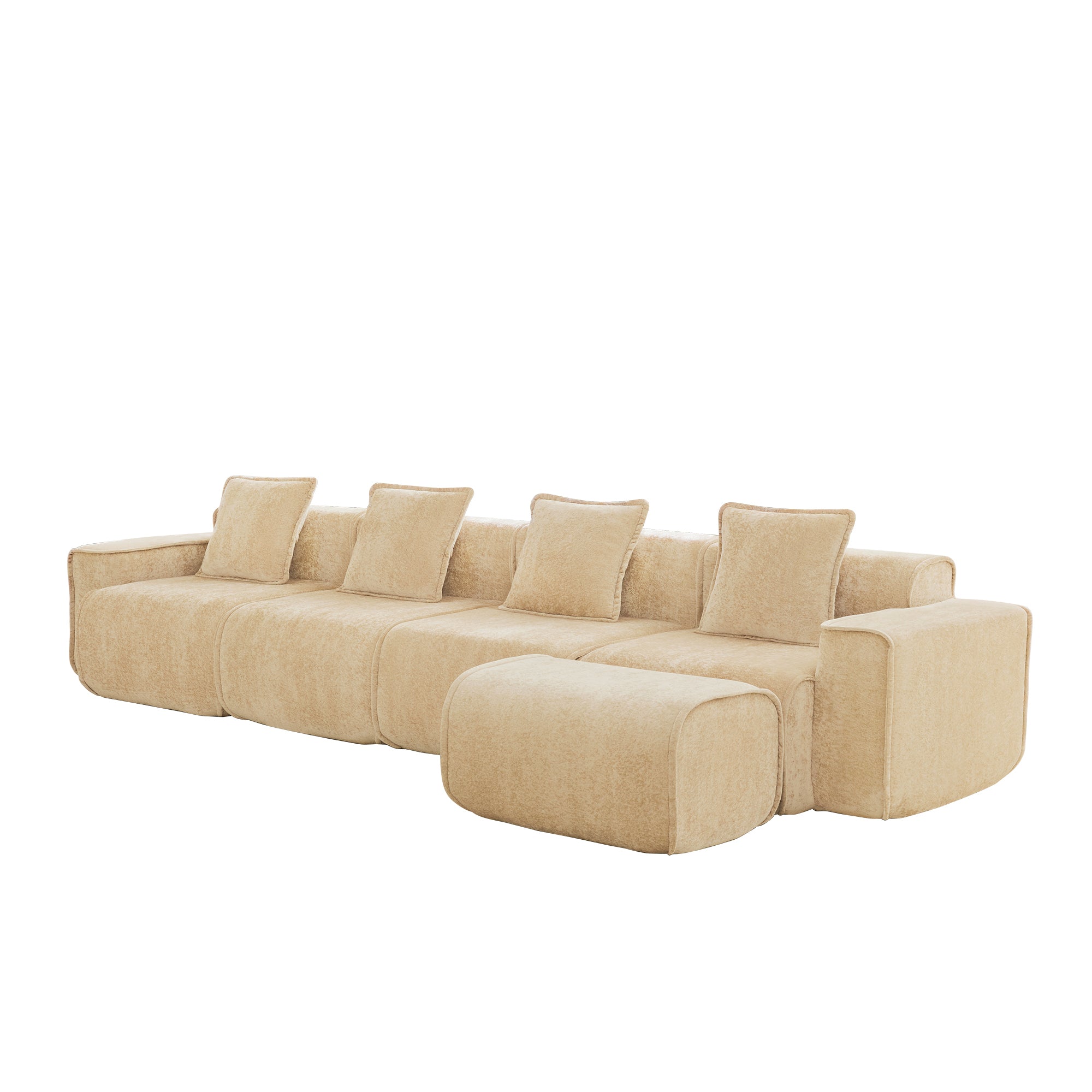 Seneca 4-Seat Boneless Couch in Camel #OttOnly_1 #Color_Camel