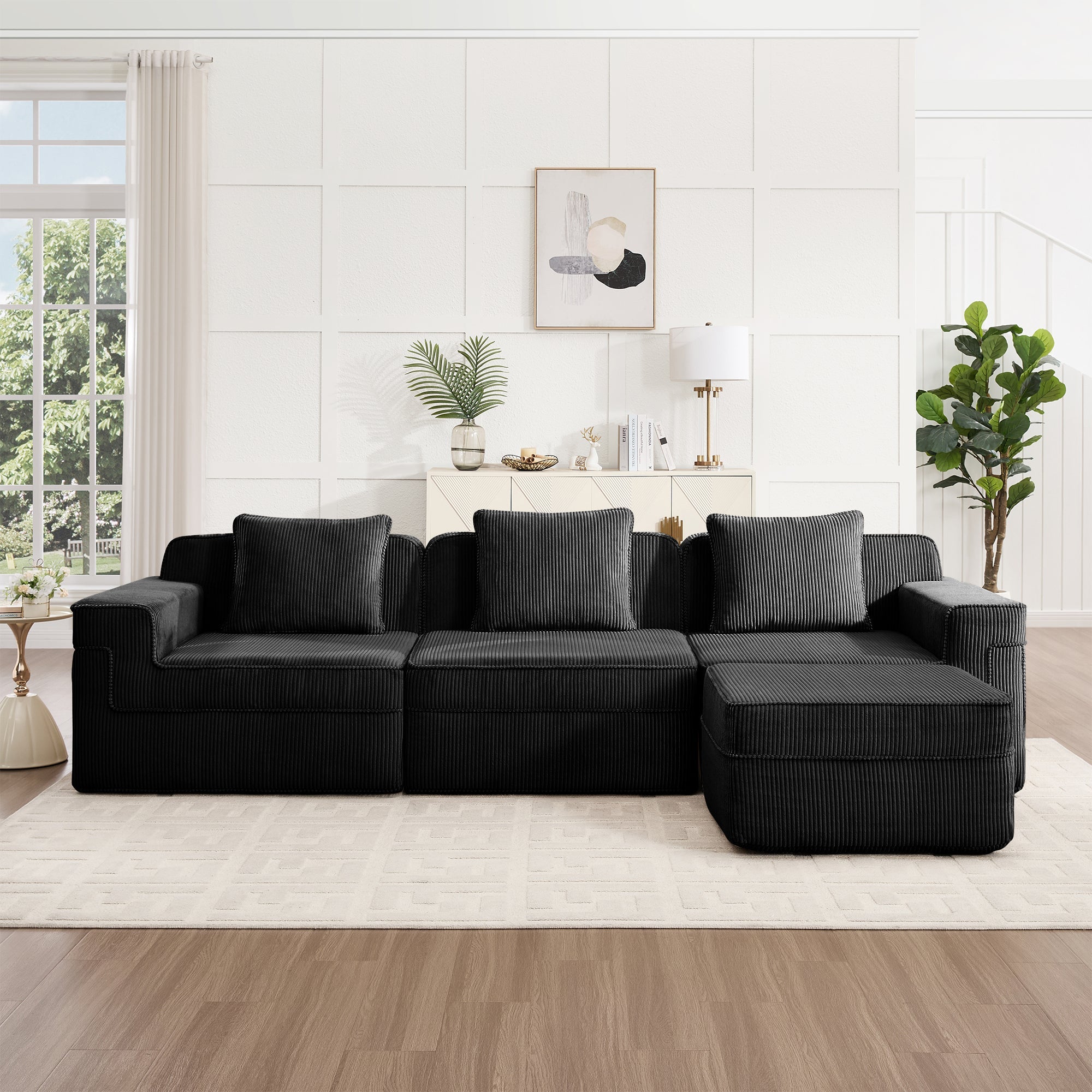 Hudson 3-Seat Boneless Couch in Black #OttOnly_1 #Color_Black