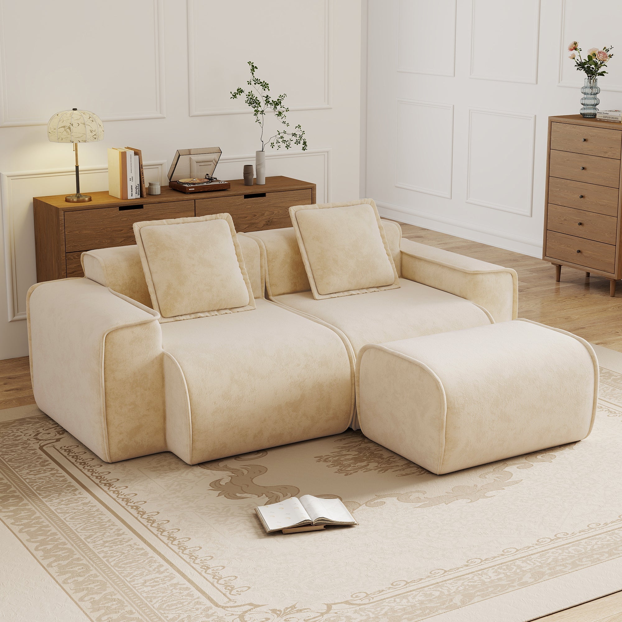 Seneca 2-Seat Boneless Couch in Camel #OttOnly_1 #Color_Camel